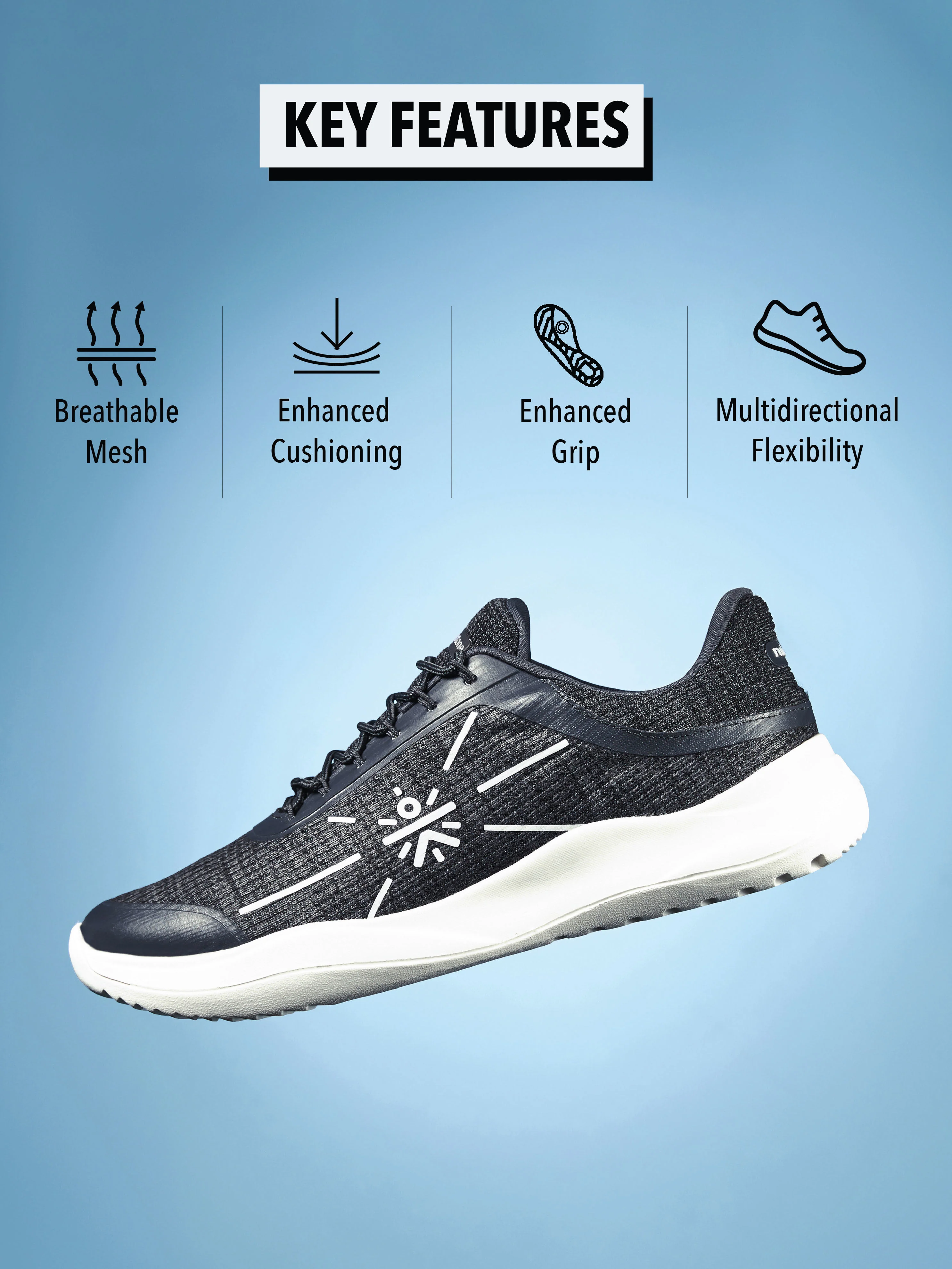 cult Dartin Men Running Shoes - Dark Grey - Image 3