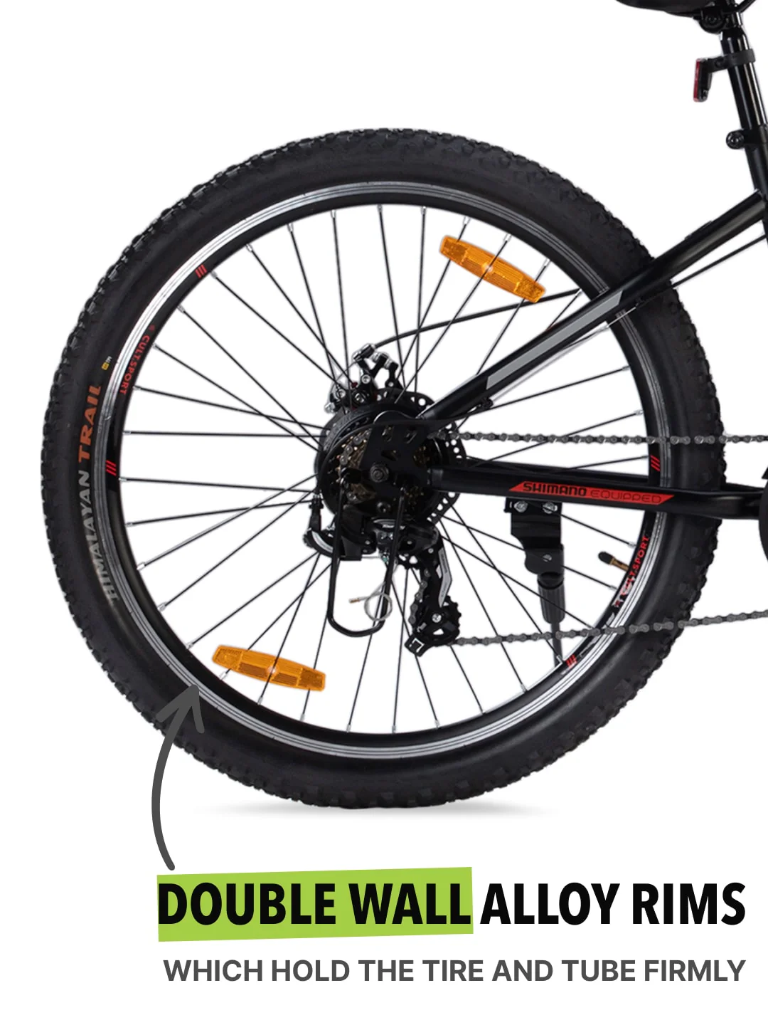 DAUNTLESS21S27.5TBLACK Steel 21 Speed Shimano Gear 27.5 inch Mountain Cycle, Dual Disc Brake, Front Suspension and Double Wall Rim - Image 7