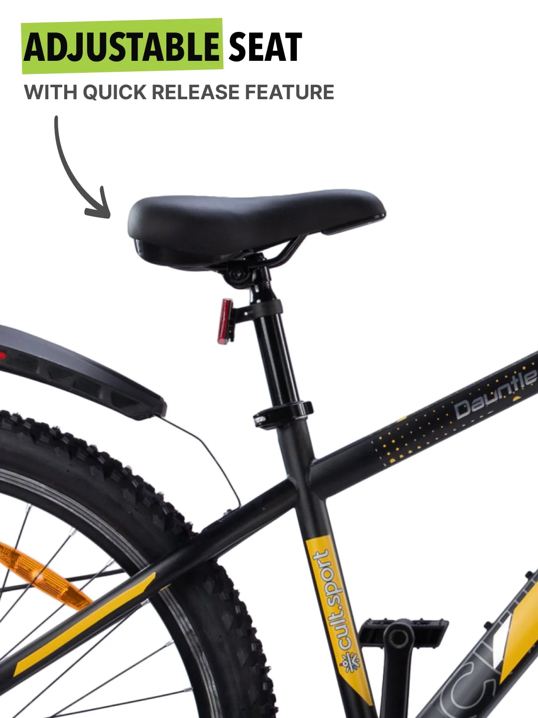 DAUNTLESS29TGREYBLACK Steel Single Speed 29 inch Mountain Cycle, Front Suspension, Double Wall Rim and Dual Disc Brake - Image 4