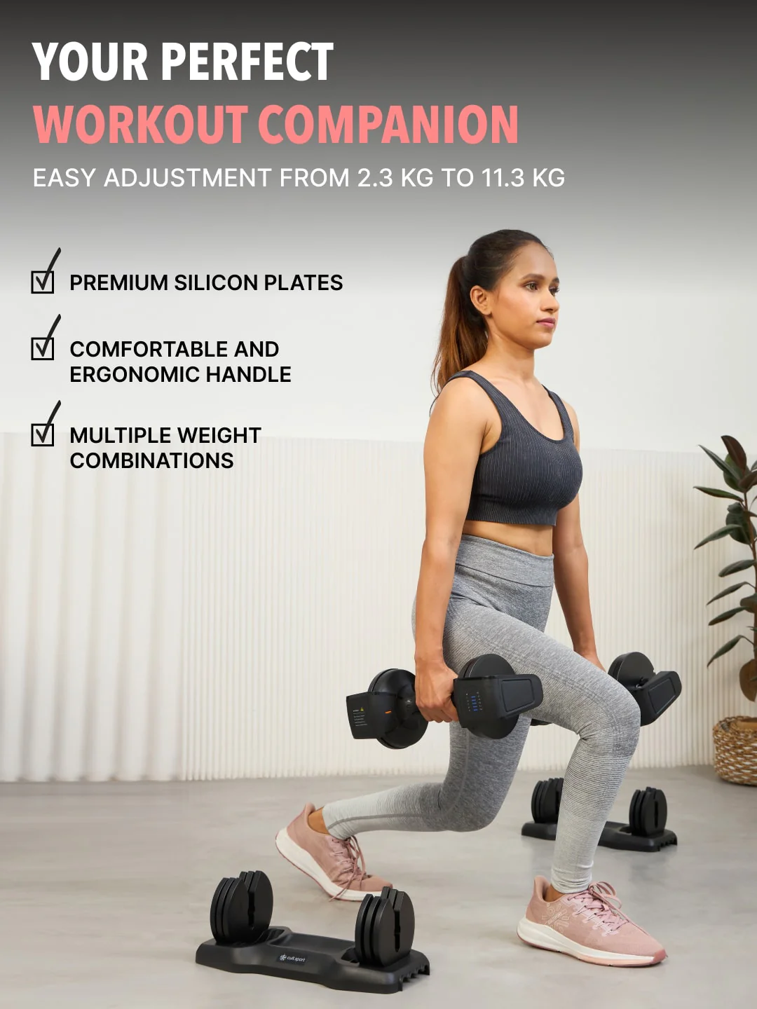 Divo 11.3kg (Pack of 2) Adjustable Dumbbell for Men & Women for Fitness and Home Workout, Adjustable Dumbbell (6 months extended warranty only on Cultstore.com) - Image 6