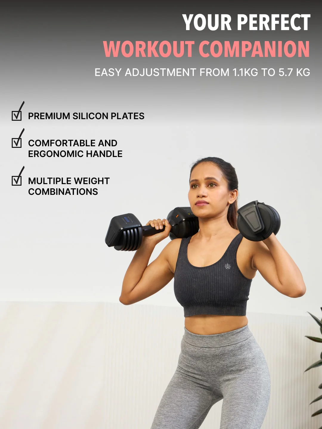 Divo 5.7kg (Pack of 2) Adjustable Dumbbell for Men & Women for Fitness and Home Workout, Adjustable Dumbbell (6 months extended warranty only on Cultstore.com) - Image 6