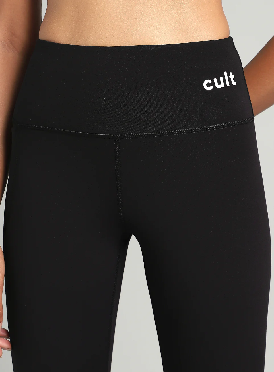 Black Do It All Solid Tights With Pocket - Image 5