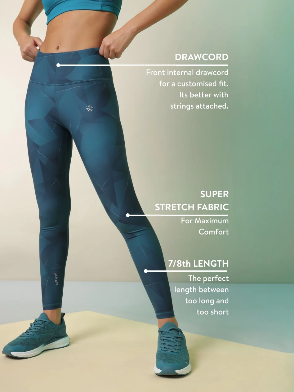 Do It All Teal Prism Tights With Pocket - Image 3