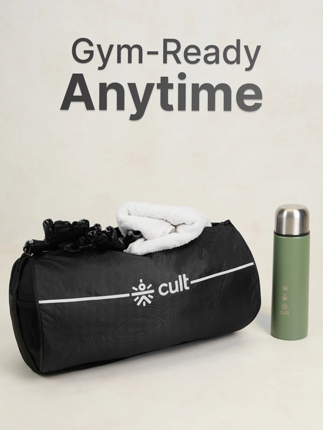 Duffle Bag Unisex Adjustable Strap Mesh pocket Gym & Sport Bag Black 12 L - Image 2