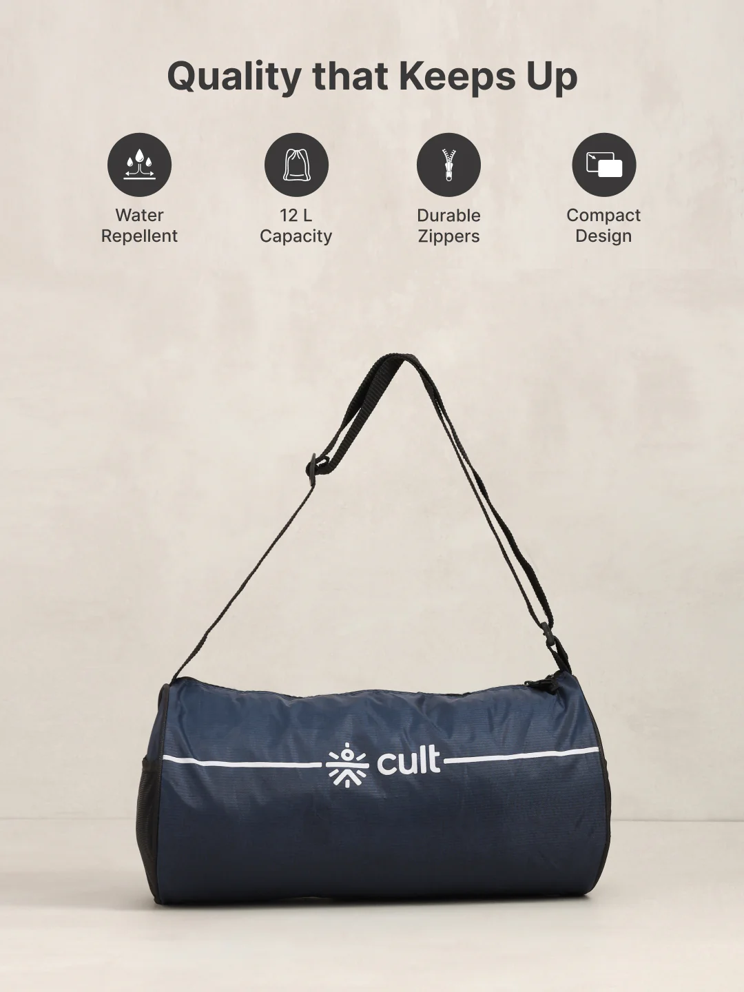 Duffle Bag Unisex Adjustable Strap Mesh pocket Gym & Sport Bag Blue 12 L - Image 3