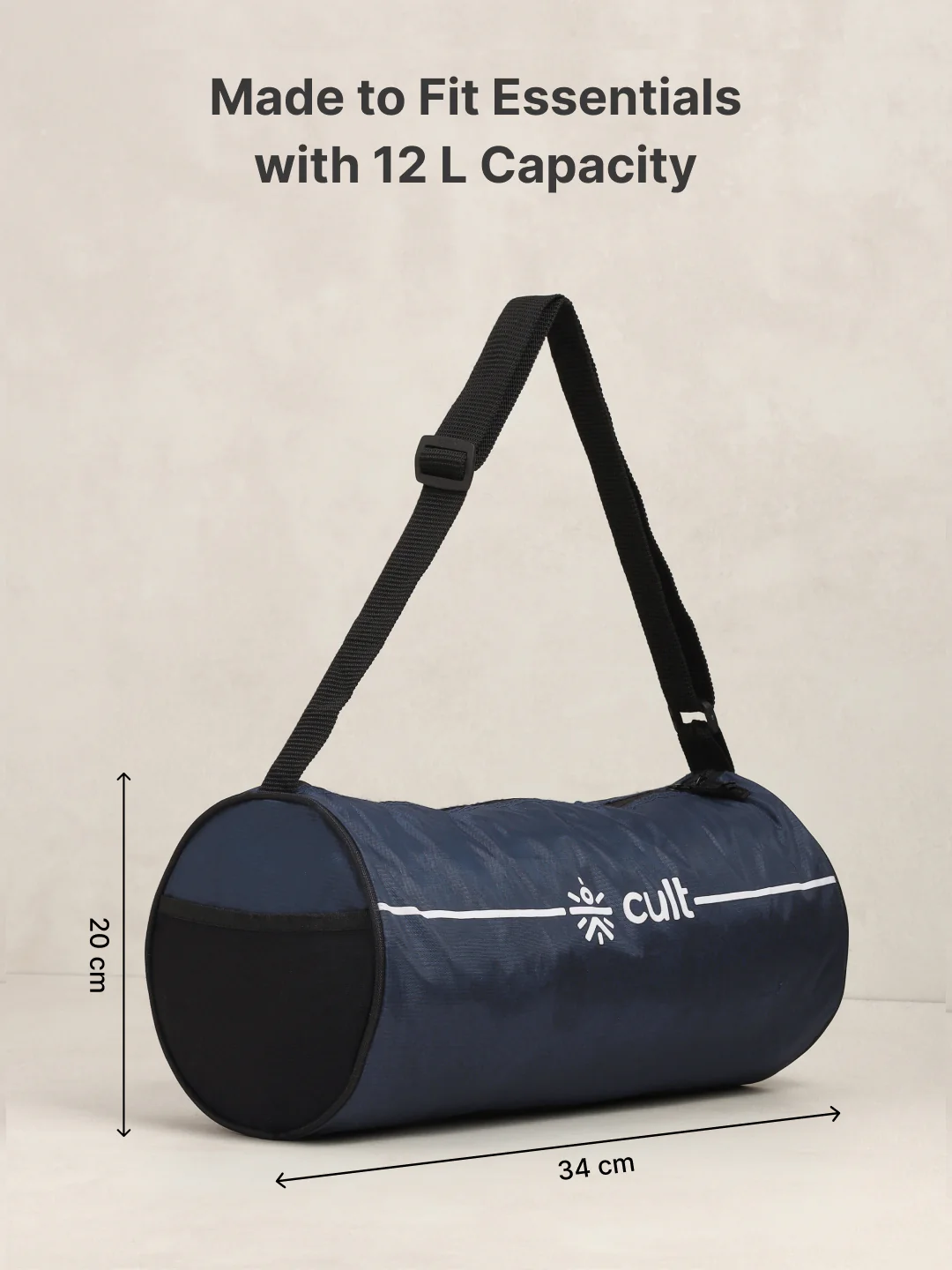 Duffle Bag Unisex Adjustable Strap Mesh pocket Gym & Sport Bag Blue 12 L - Image 6