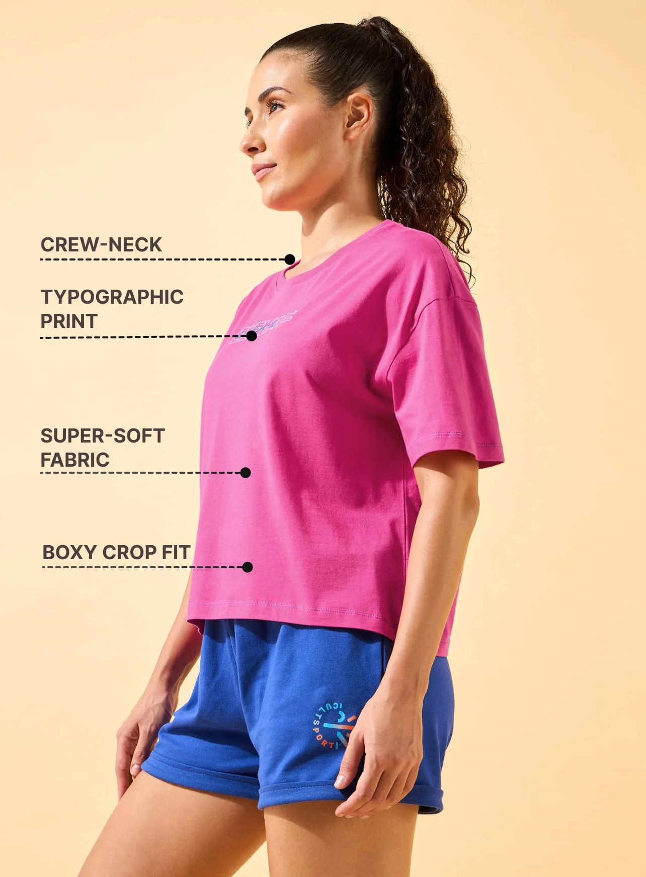 Elevate Print Cropped T-shirt - Image 4