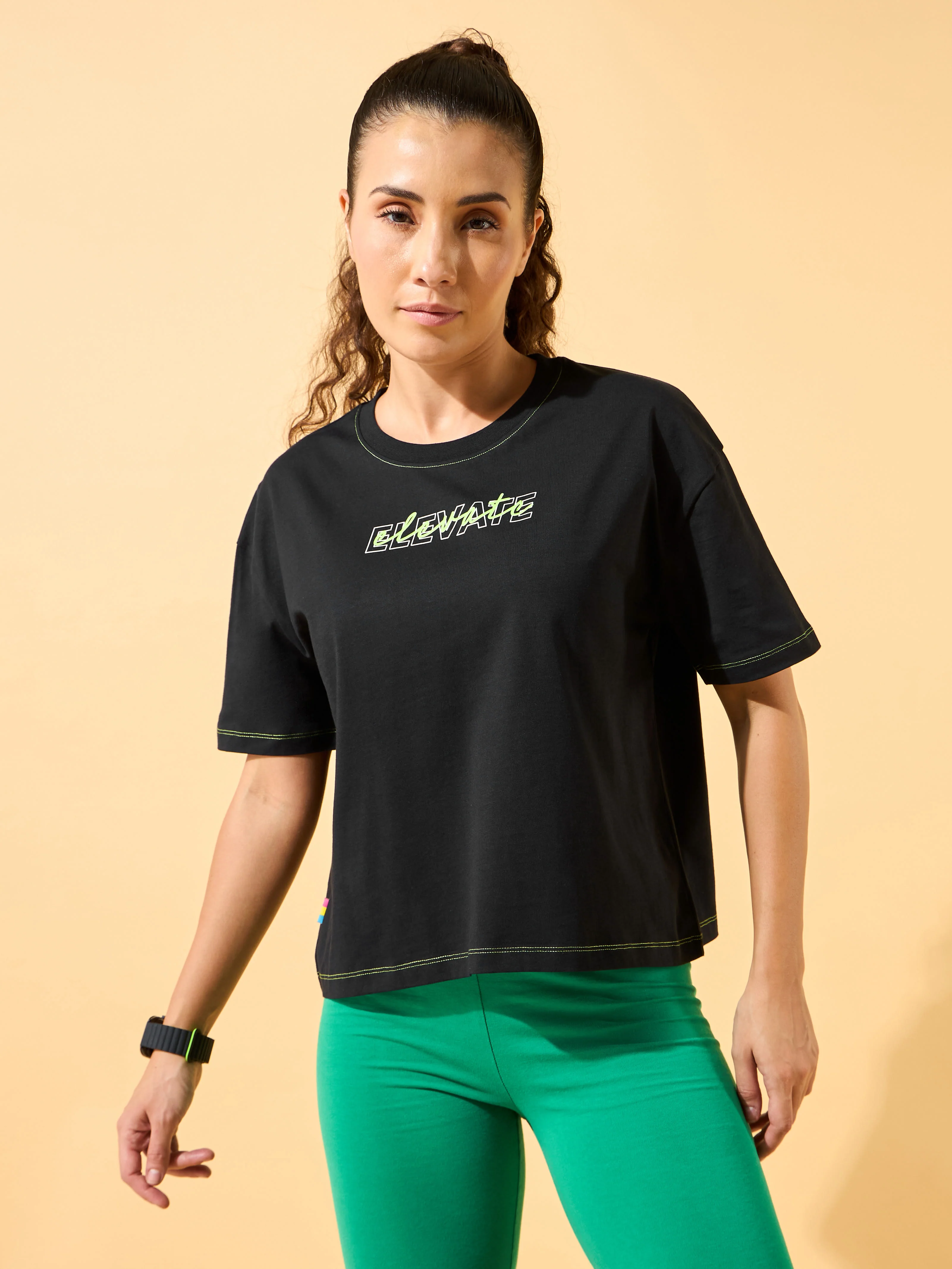 Elevate Print Cropped T-shirt - Image 3