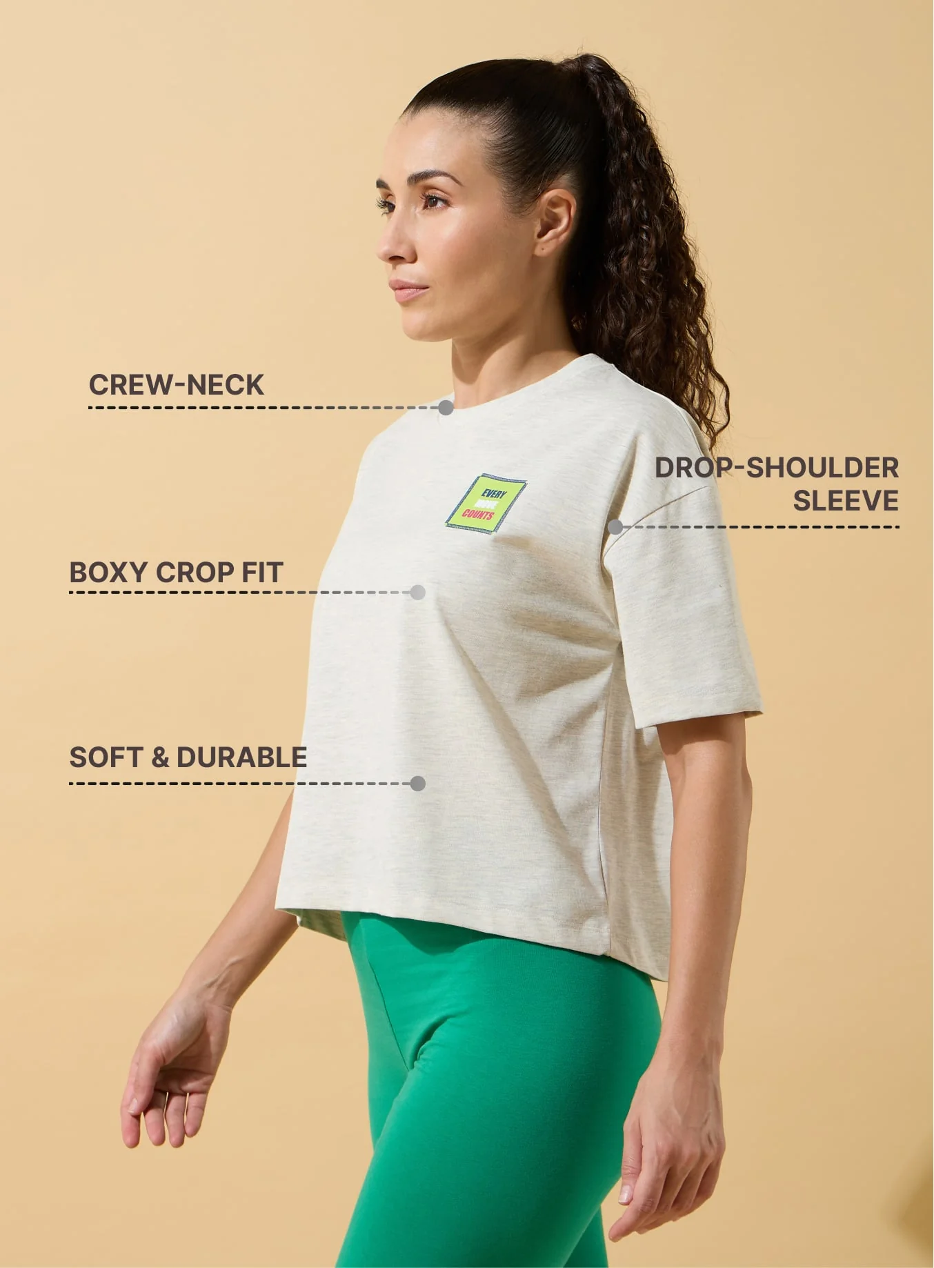Every Move Counts Boxy Cropped T-shirt - Image 4