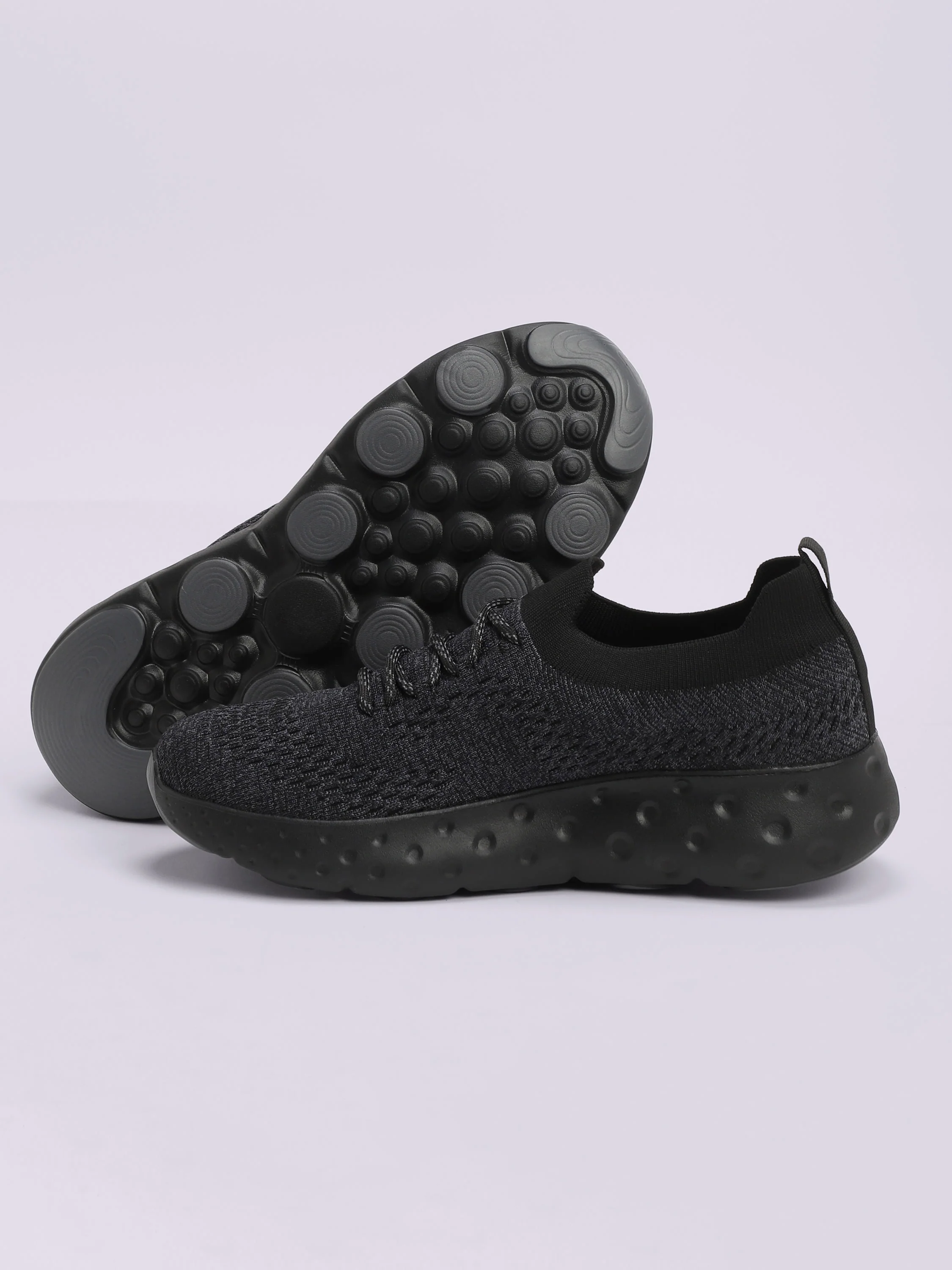 cult EZ+ Plush Men's Walking Shoes - Black/Grey - Image 9