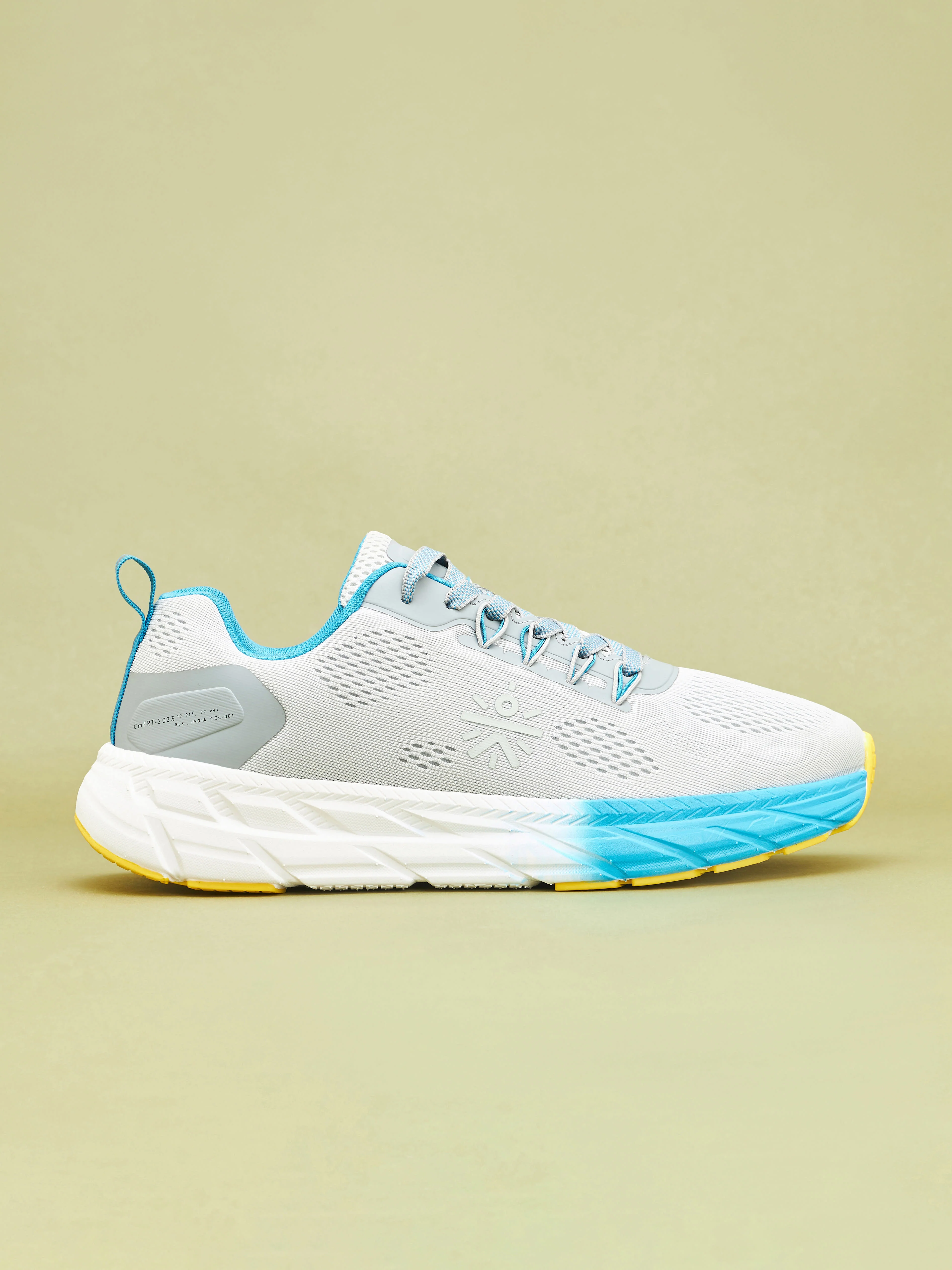 cult EZ+ Ryde Men Running Shoes - Ash Grey/Turquoise Blue - Image 2