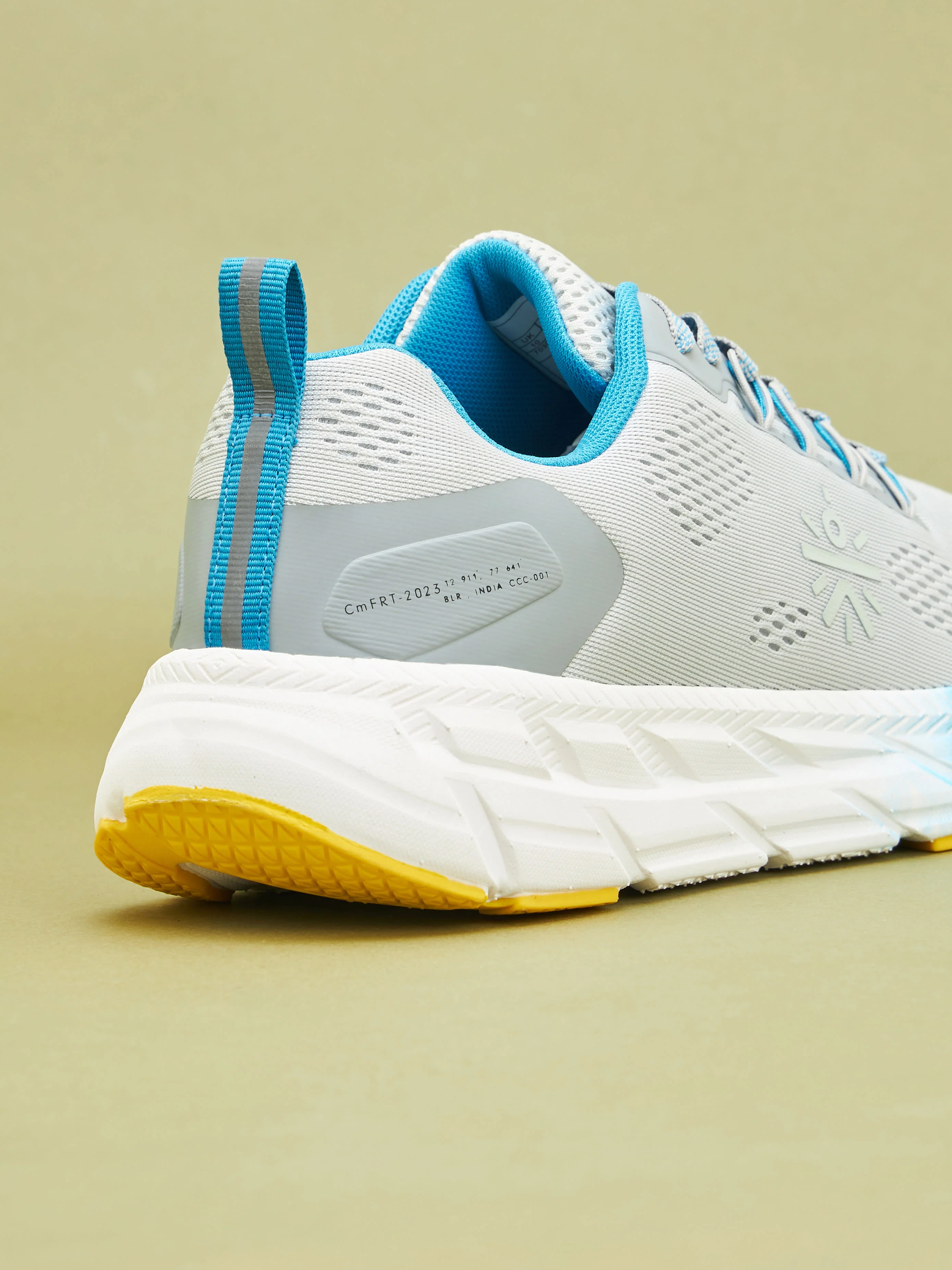 cult EZ+ Ryde Men Running Shoes - Ash Grey/Turquoise Blue - Image 5