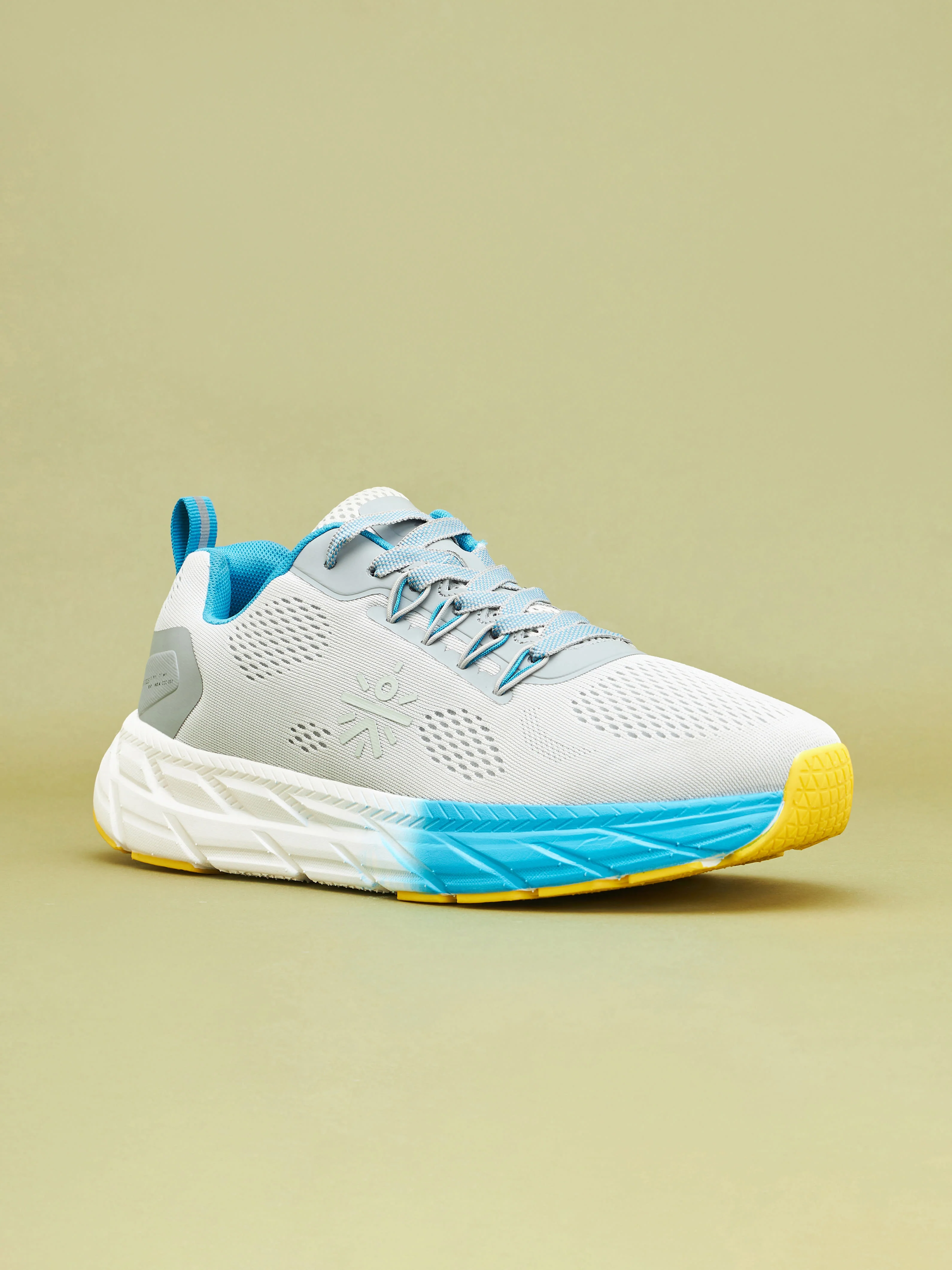 cult EZ+ Ryde Men Running Shoes - Ash Grey/Turquoise Blue - Image 7