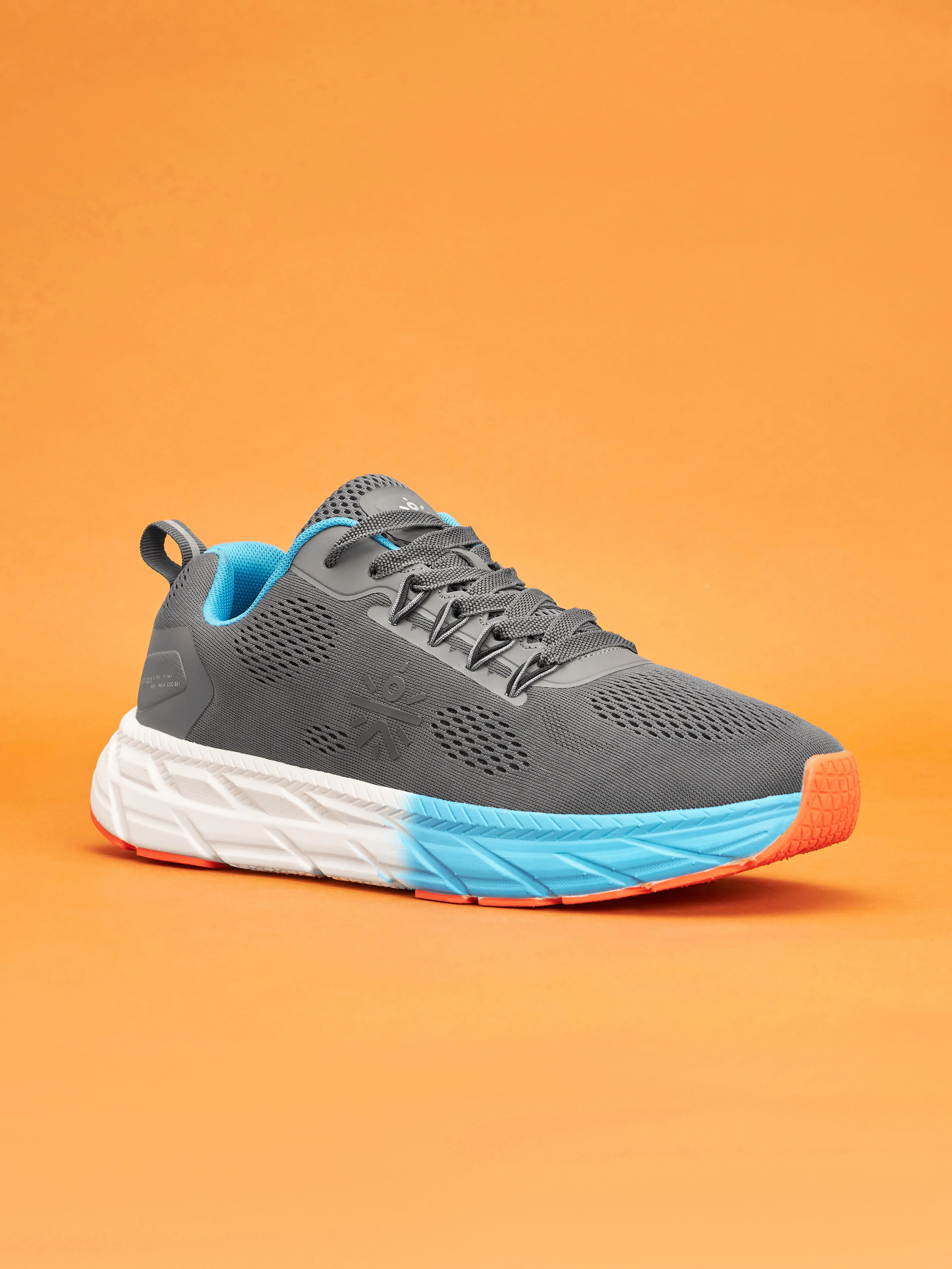 cult EZ+ Ryde Men Running Shoes - Carbon Grey/Blue - Image 7
