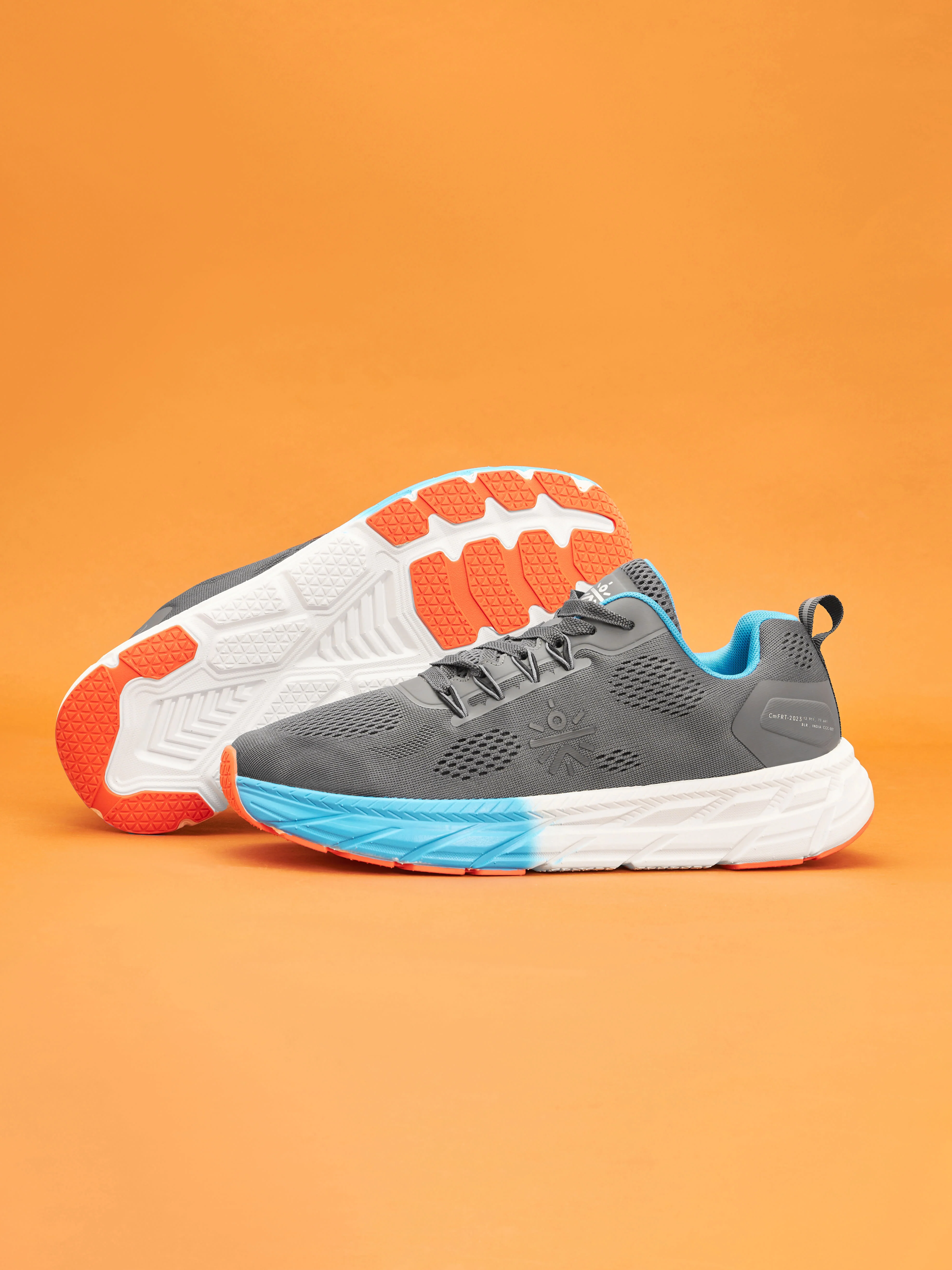 cult EZ+ Ryde Men Running Shoes - Carbon Grey/Blue - Image 8