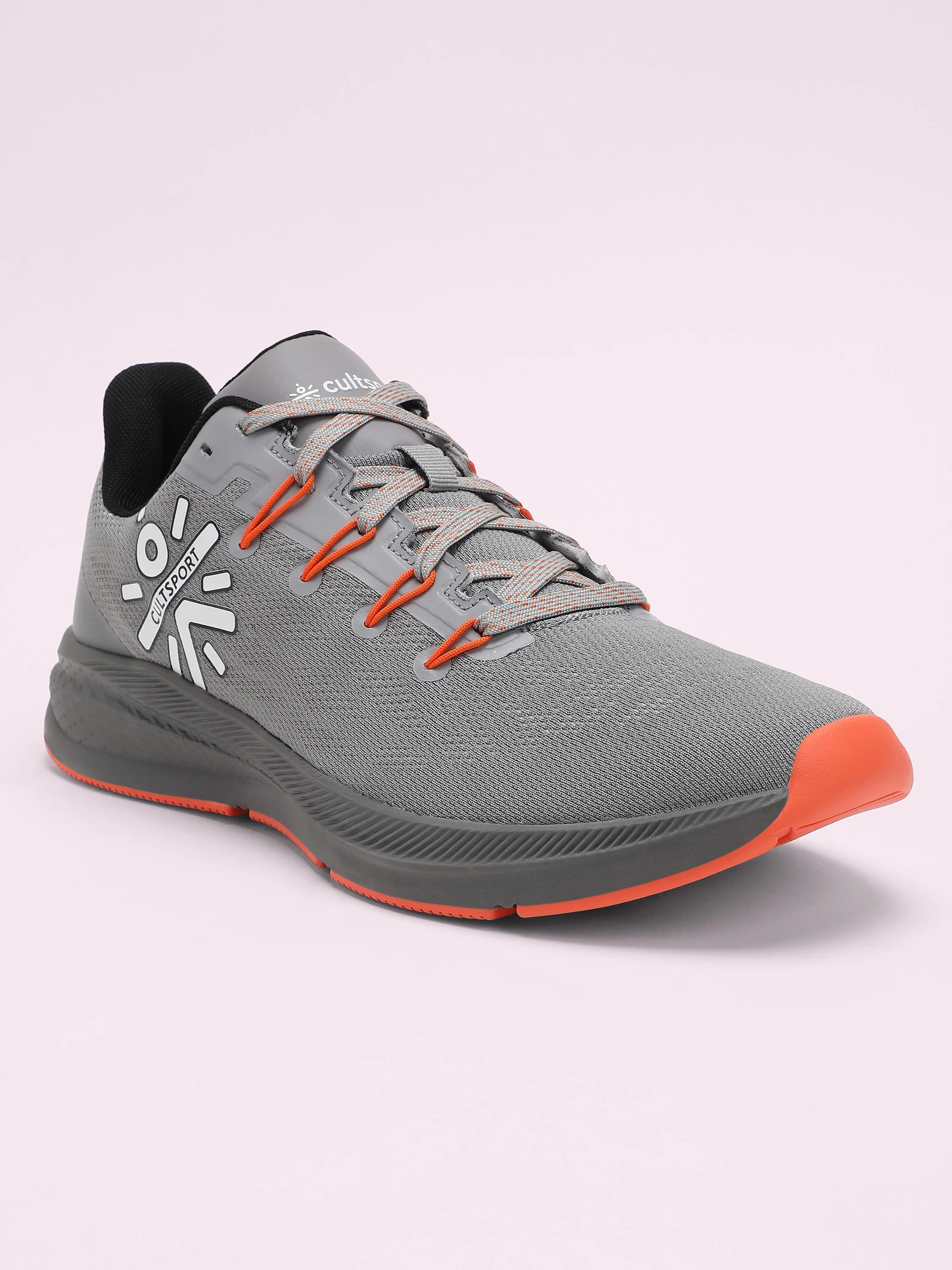 cult Firebird Men Running Shoes - Grey/Orange - Image 4