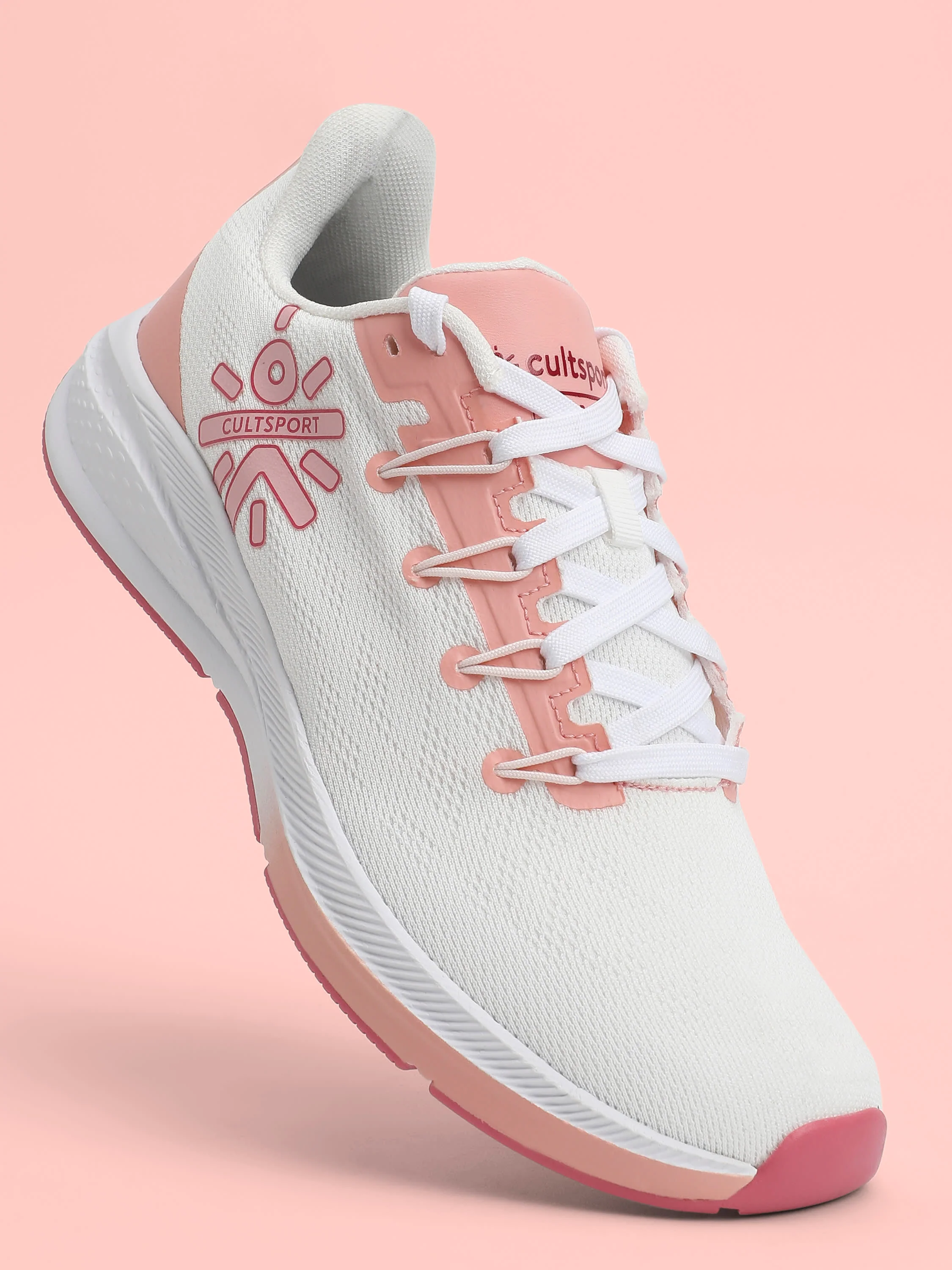 cult Firebird Women Running Shoes - White/Peach - Image 2
