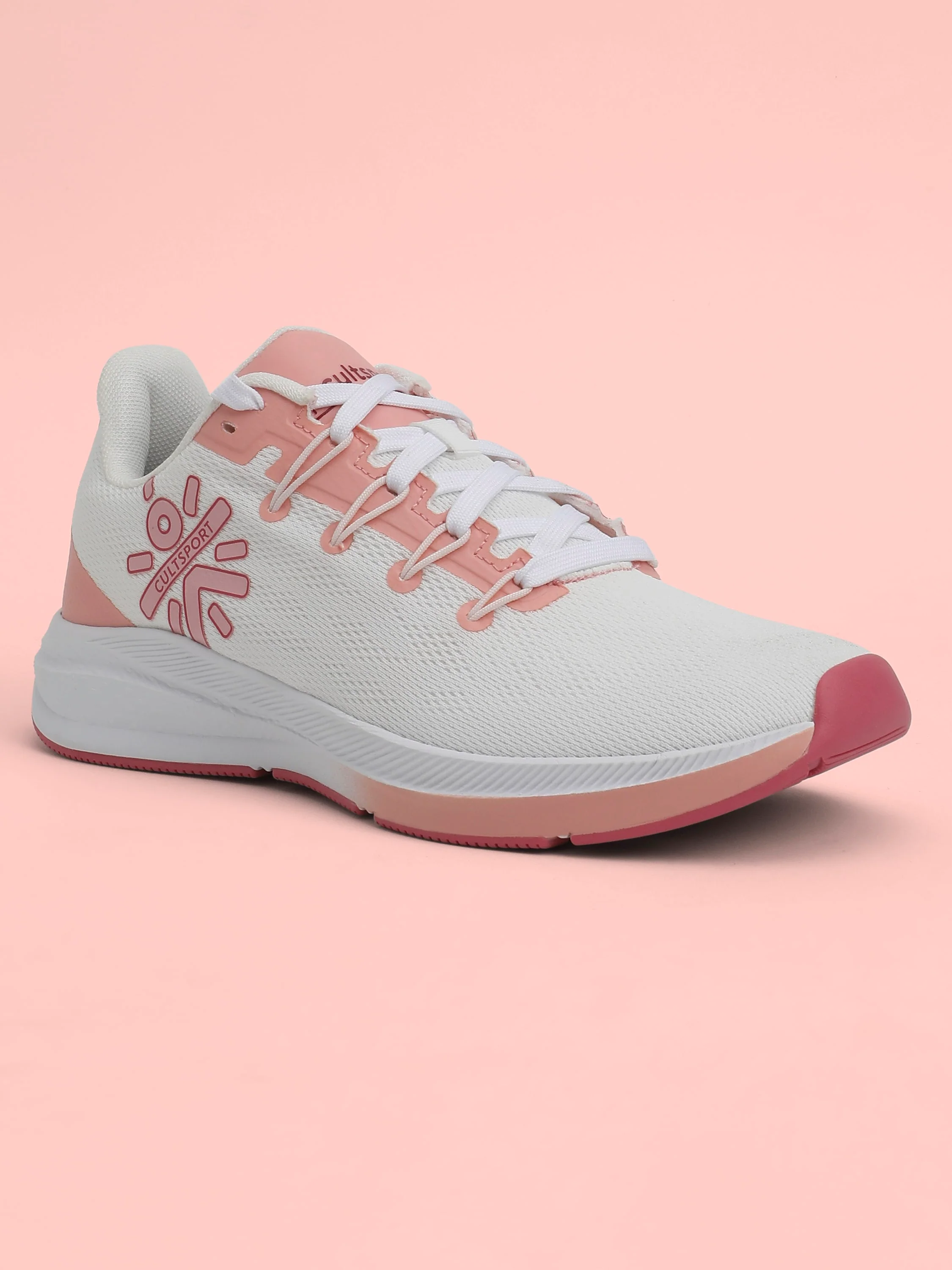 cult Firebird Women Running Shoes - White/Peach - Image 3