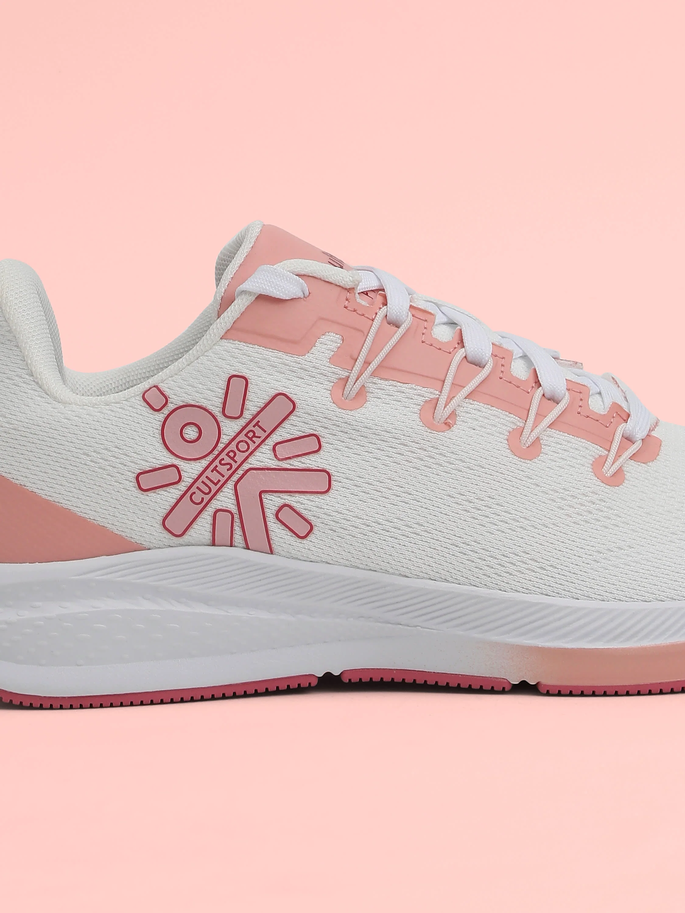 cult Firebird Women Running Shoes - White/Peach - Image 8