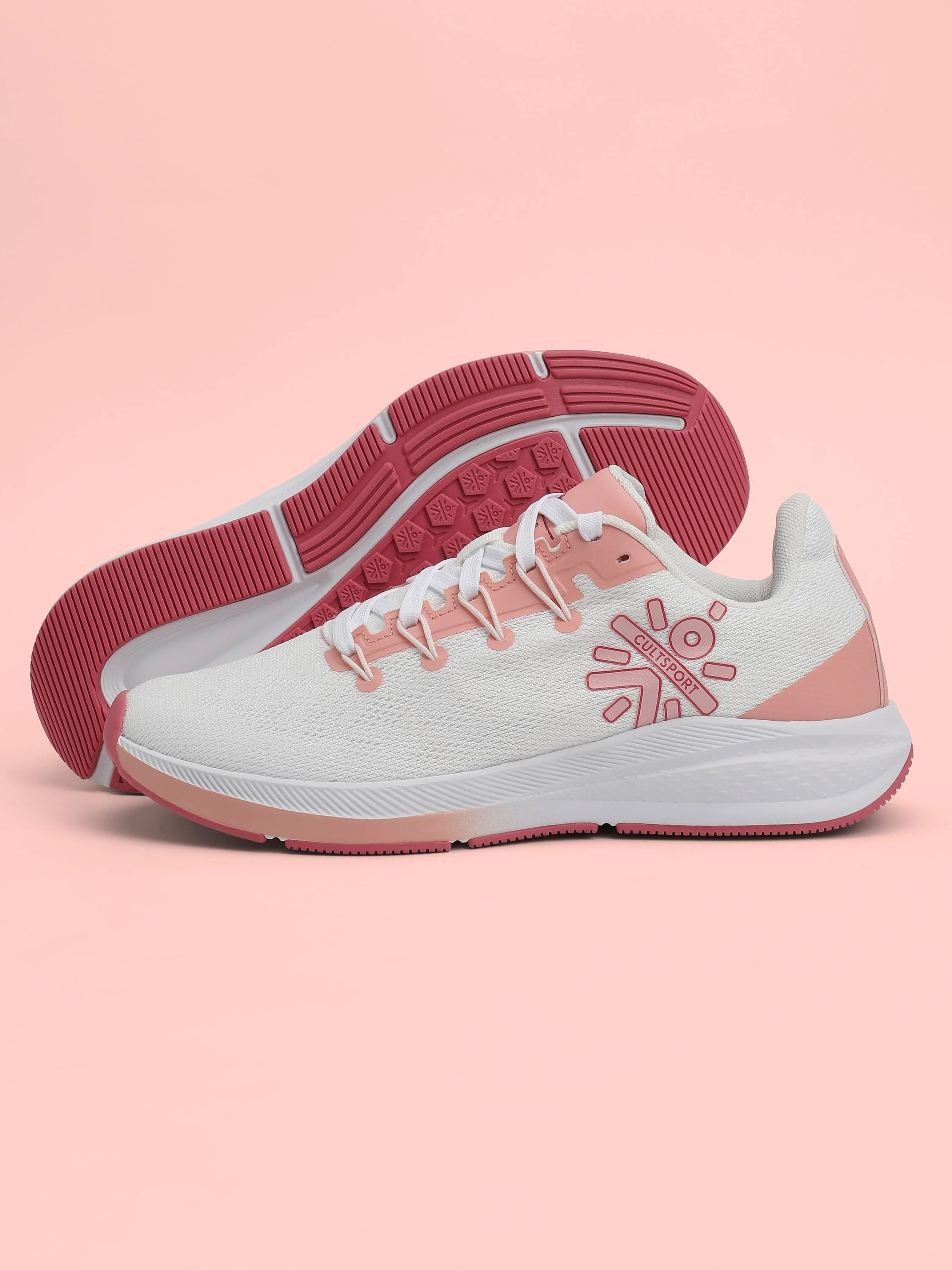 cult Firebird Women Running Shoes - White/Peach - Image 9