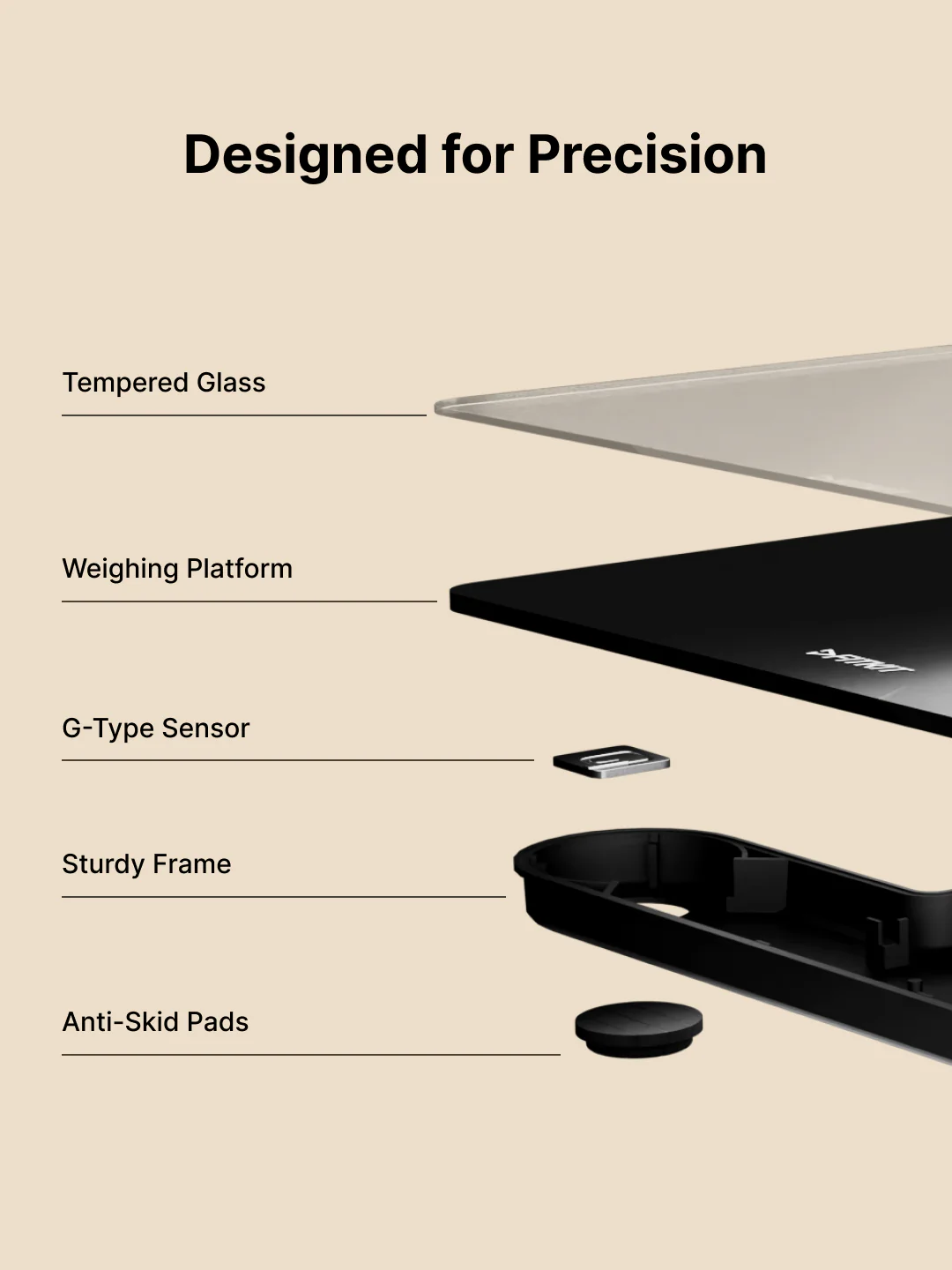 FITKIT by Cult Digital Body Weighing scale, Tempered Glass, LCD Display, 180kg Capacity. - Image 4