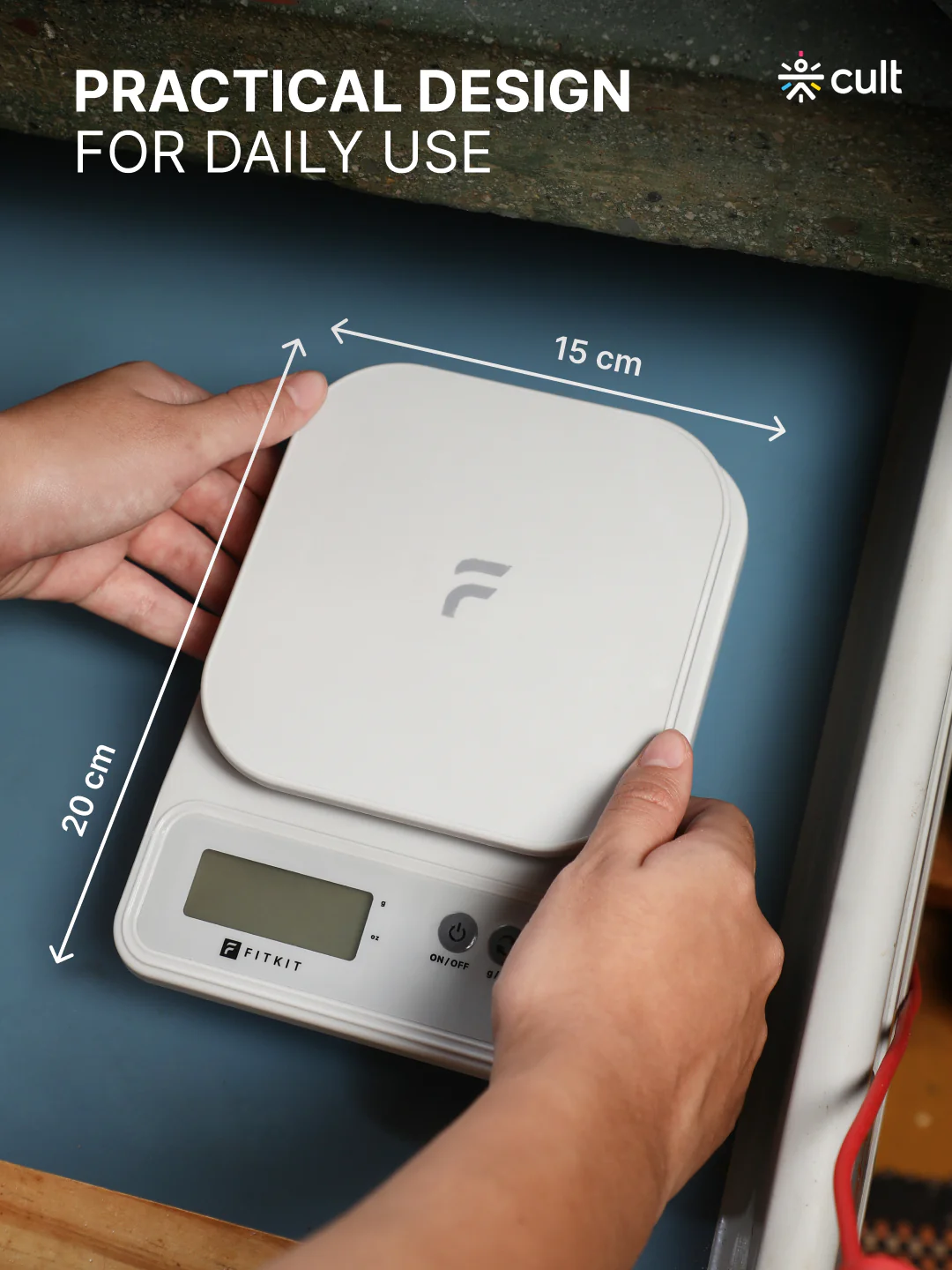 Fitkit by Cult Digital Kitchen Food Scale,10kg Limit, LCD Display, Tare & Unit Conversion, Ideal for Kitchen & Diet Tracking - Image 5