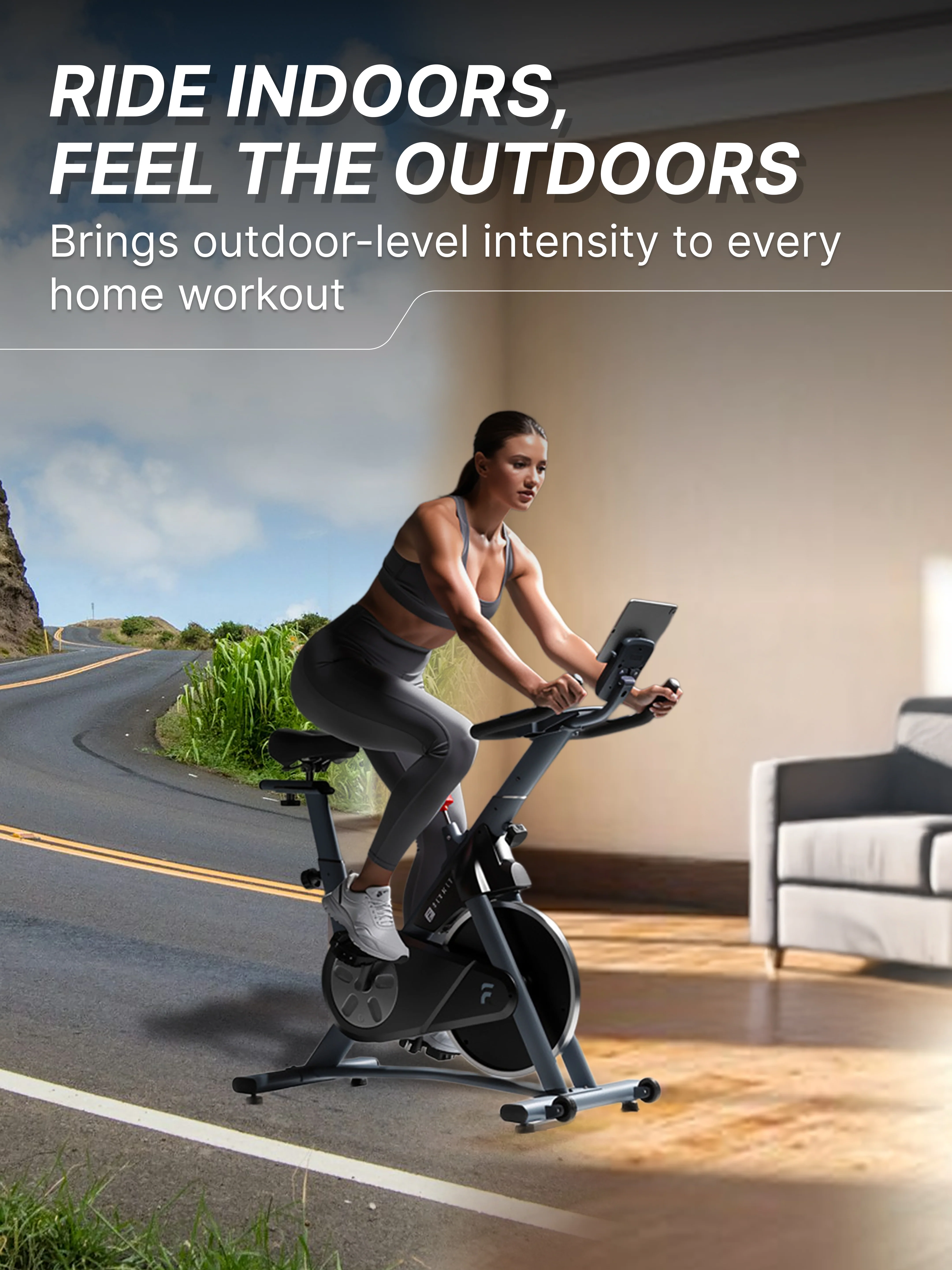 Fitkit by Cult FK7004 Premium Magnetic Spin Bike | 130kg Support | Stepless Resistance & 8kg Flywheel | LCD Display with Heart-Rate Tracking | Tablet Holder | Smooth & Silent Ride for Home Fitness (with 6 Months Extended Warranty) - Image 12