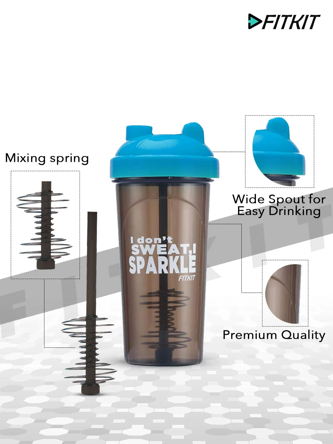 Classic Shaker Bottle 700ml Blue/Black - Image 6