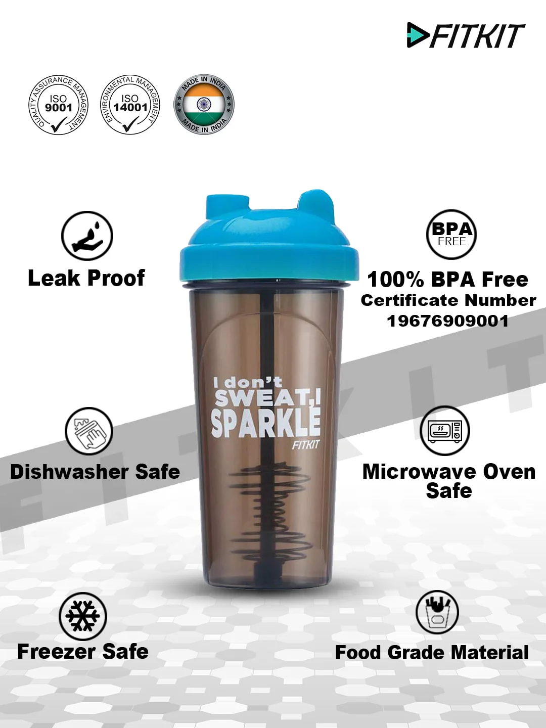 Classic Shaker Bottle 700ml Blue/Black - Image 7