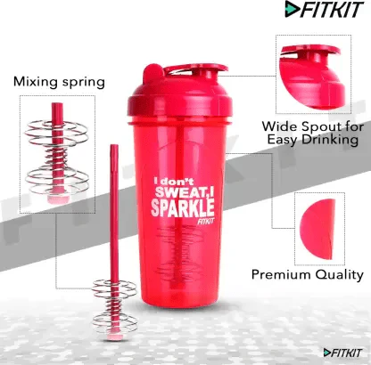 Fitkit FKSB05 Classic 700 ml Shaker (Pack of 1, Pink) - Image 2