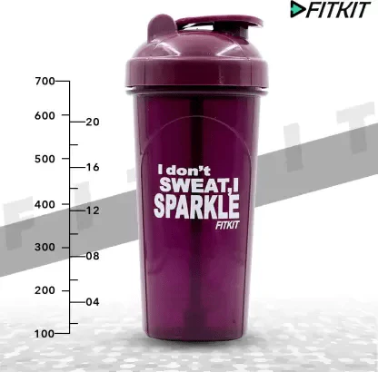 Fitkit FKSB09 Classic 700 ml Shaker (Pack of 1, Purple) - Image 3