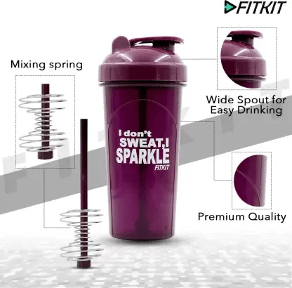 Fitkit FKSB09 Classic 700 ml Shaker (Pack of 1, Purple) - Image 5