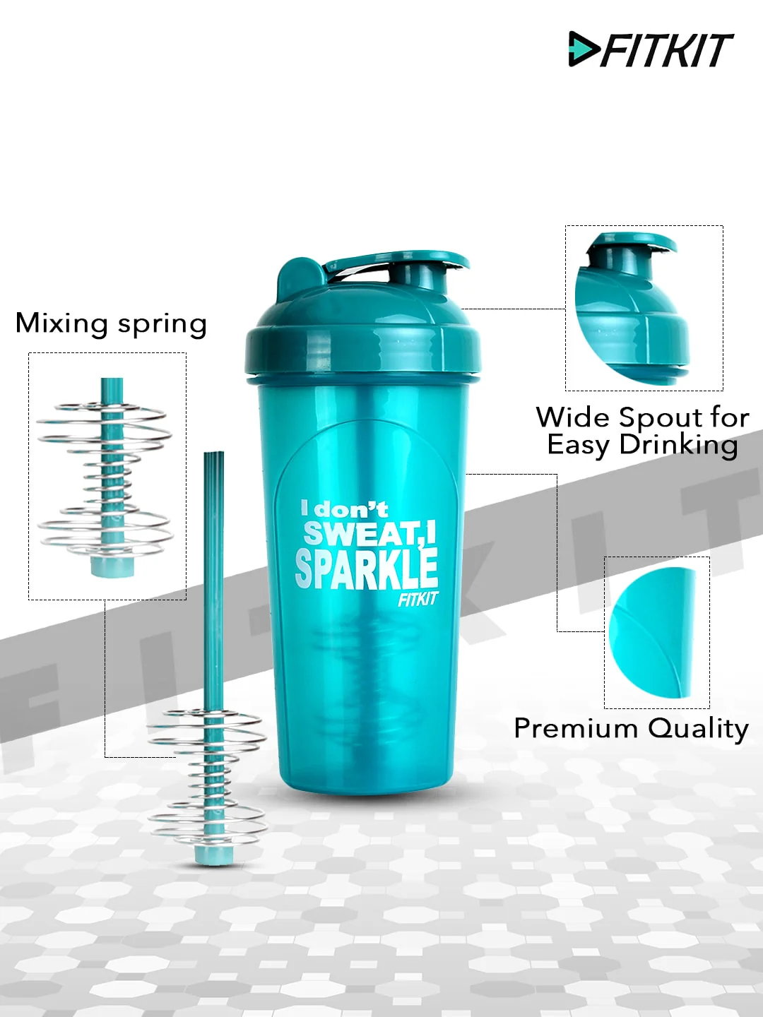 Classic 700 ml Shaker (Pack of 1, Teal) - Image 5