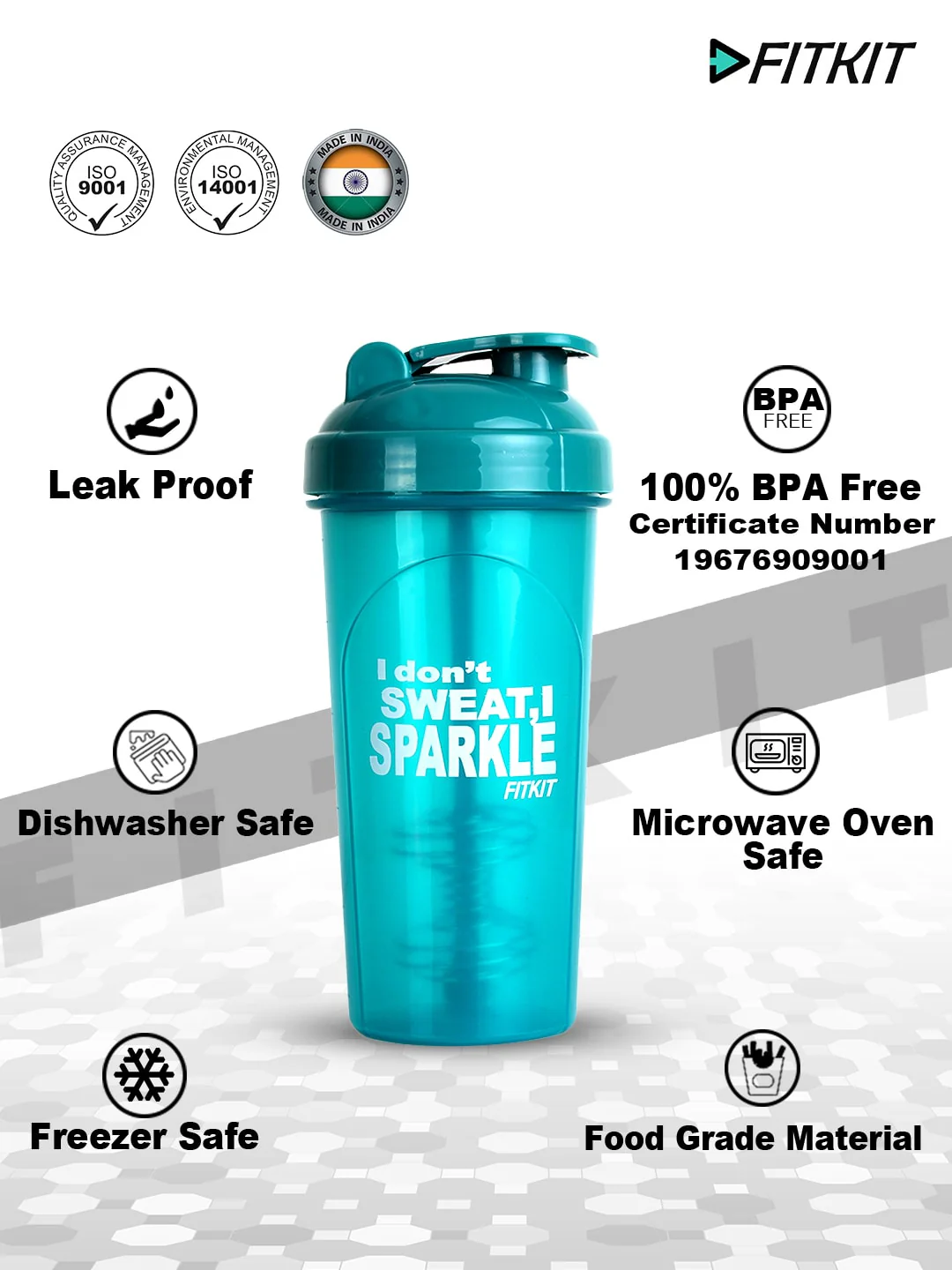 Classic 700 ml Shaker (Pack of 1, Teal) - Image 6