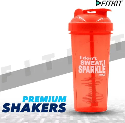 Fitkit FKSB11 Classic 700 ml Shaker (Pack of 1, Orange) - Image 5