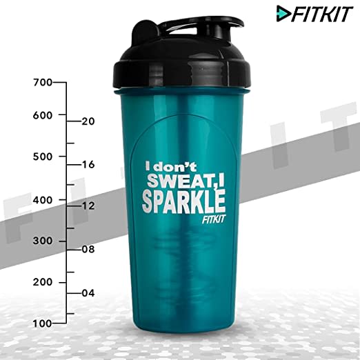 Fitkit FKSB14 Classic 700 ml Shaker (Pack of 1, Green) - Image 3