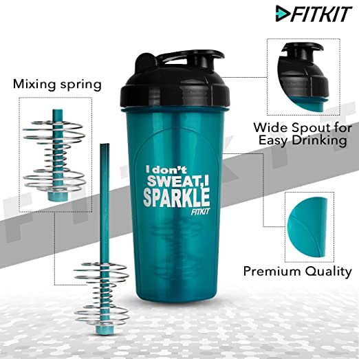 Fitkit FKSB14 Classic 700 ml Shaker (Pack of 1, Green) - Image 5