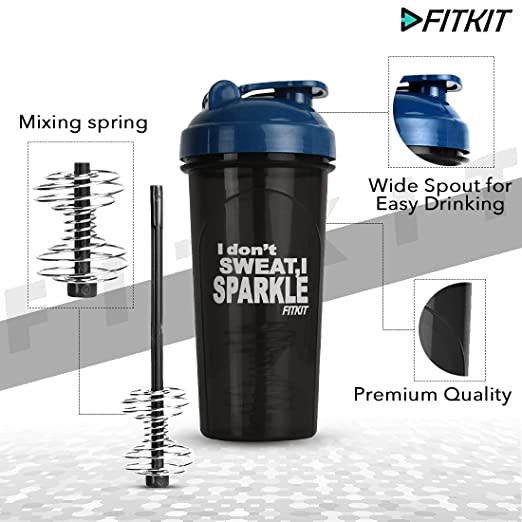 Fitkit FKSB15 Classic 700 ml Shaker (Pack of 1, Dark Blue) - Image 3
