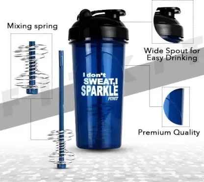 Fitkit FKSB16 Classic 700 ml Shaker (Pack of 1, Blue) - Image 5