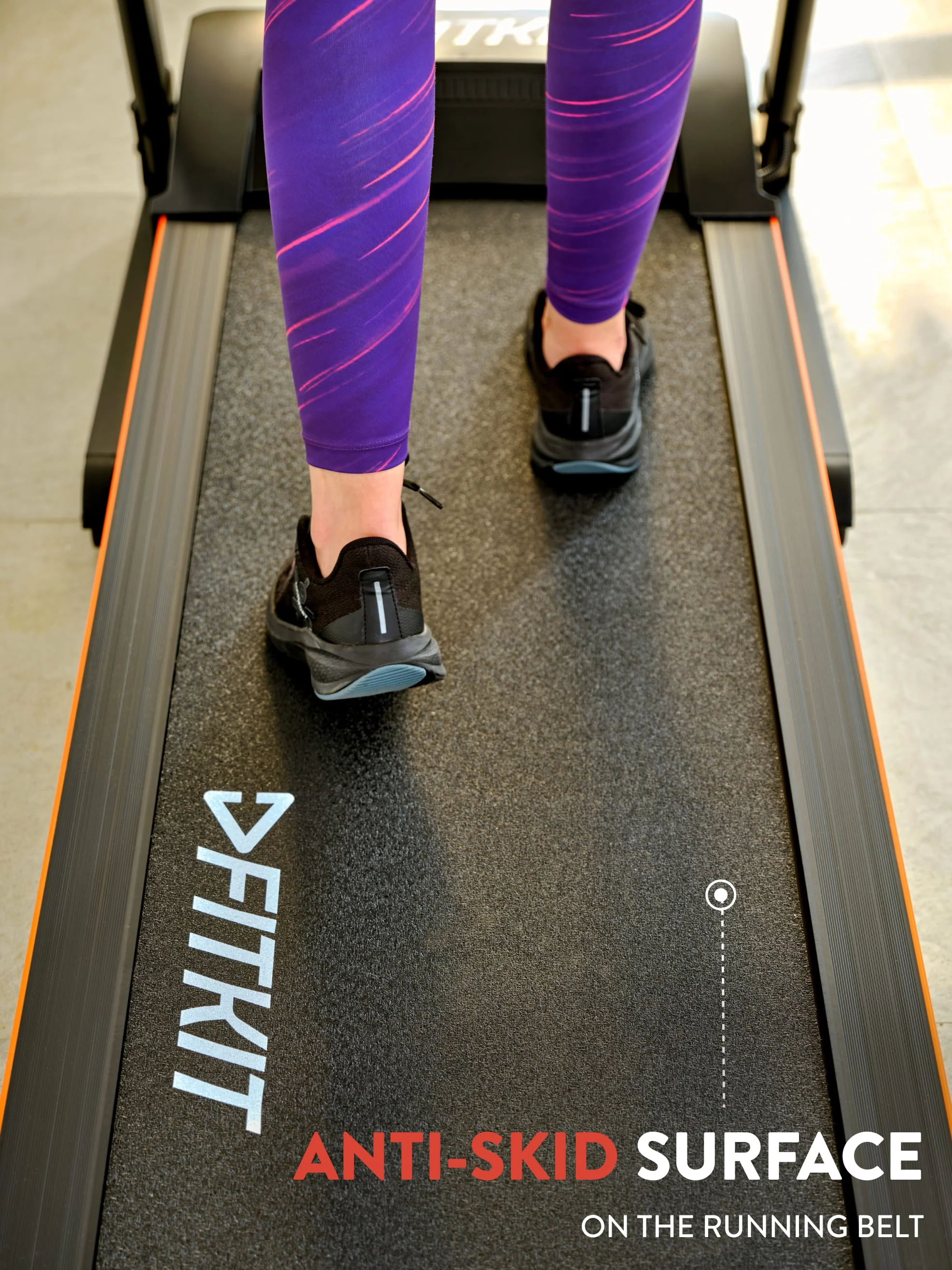 FT100S Treadmill 3.25HP | 3-level Manual-Incline | Max Weight-110kg | Max Speed-14.8kmph (with 6 months extended warranty) - Image 4
