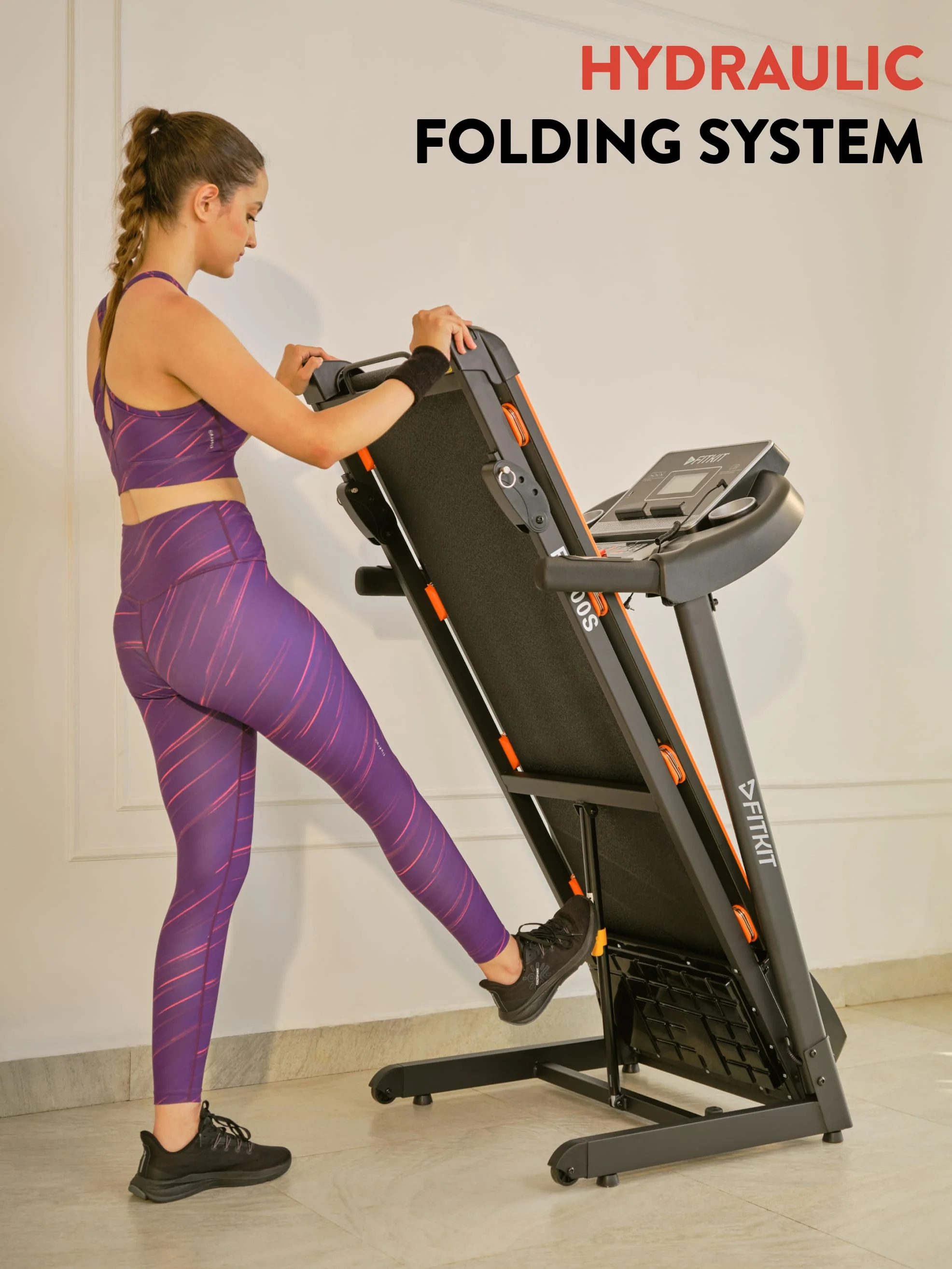 FT100S Treadmill 3.25HP | 3-level Manual-Incline | Max Weight-110kg | Max Speed-14.8kmph (with 6 months extended warranty) - Image 5