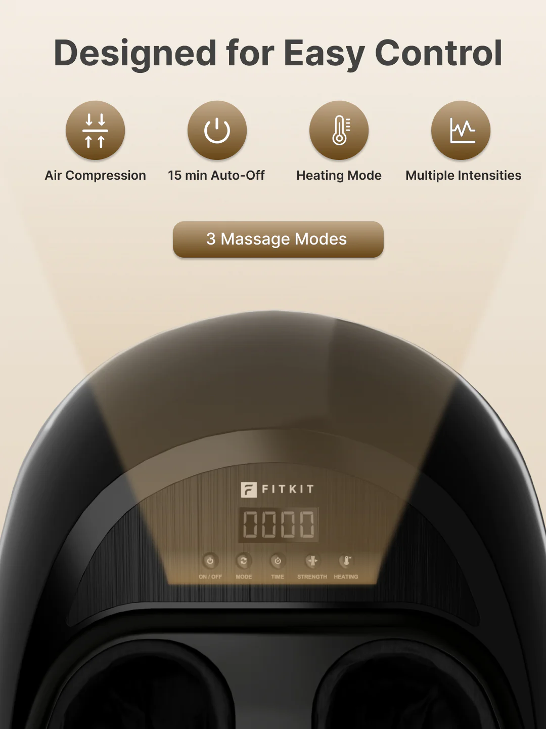 Cult Fitkit Pulse Foot massager with Air compression, Vibration & Shiatsu therapy, Pain Relief, Boost Blood Circulation - Image 4