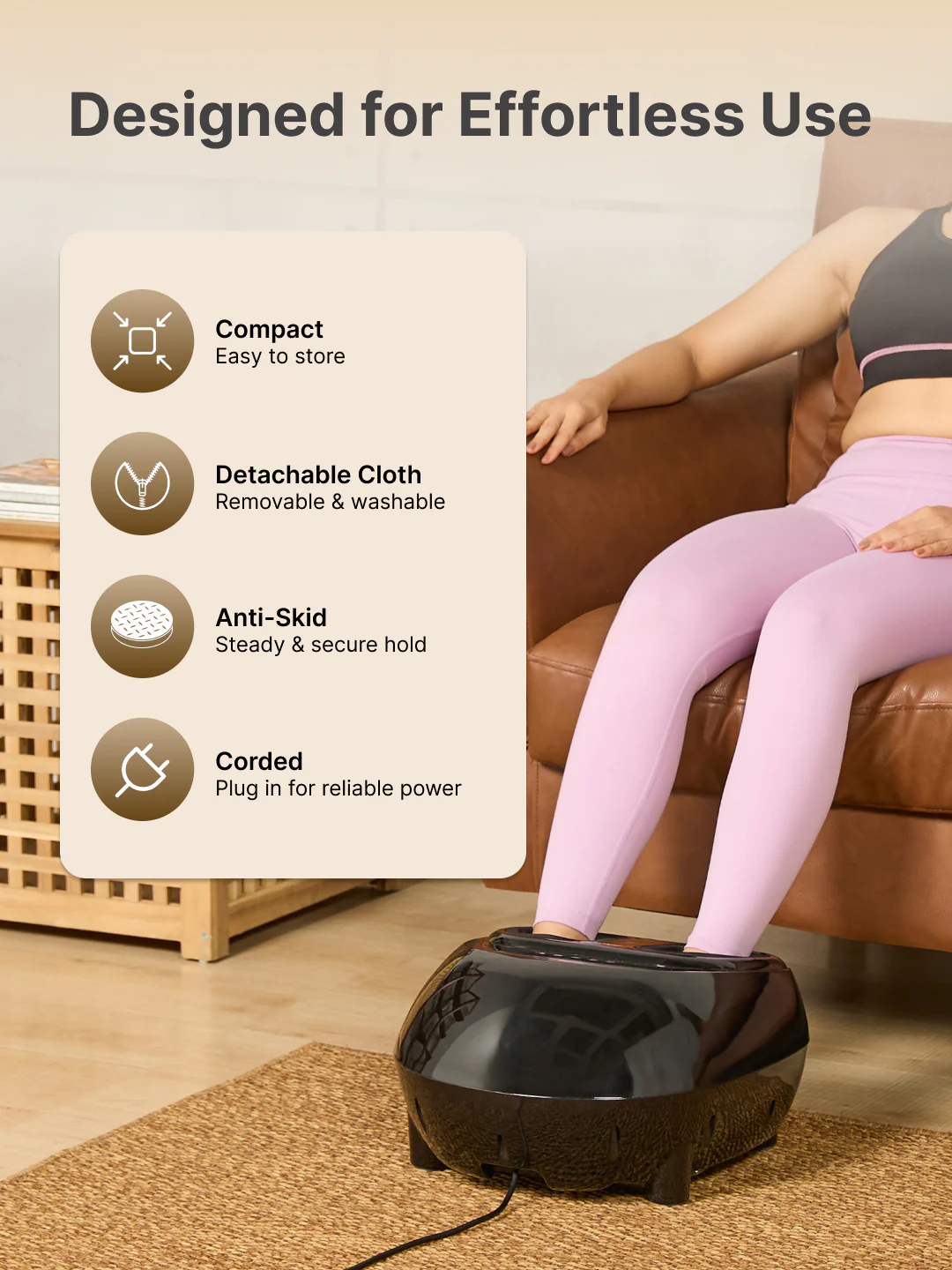 Cult Fitkit Pulse Foot massager with Air compression, Vibration & Shiatsu therapy, Pain Relief, Boost Blood Circulation - Image 5