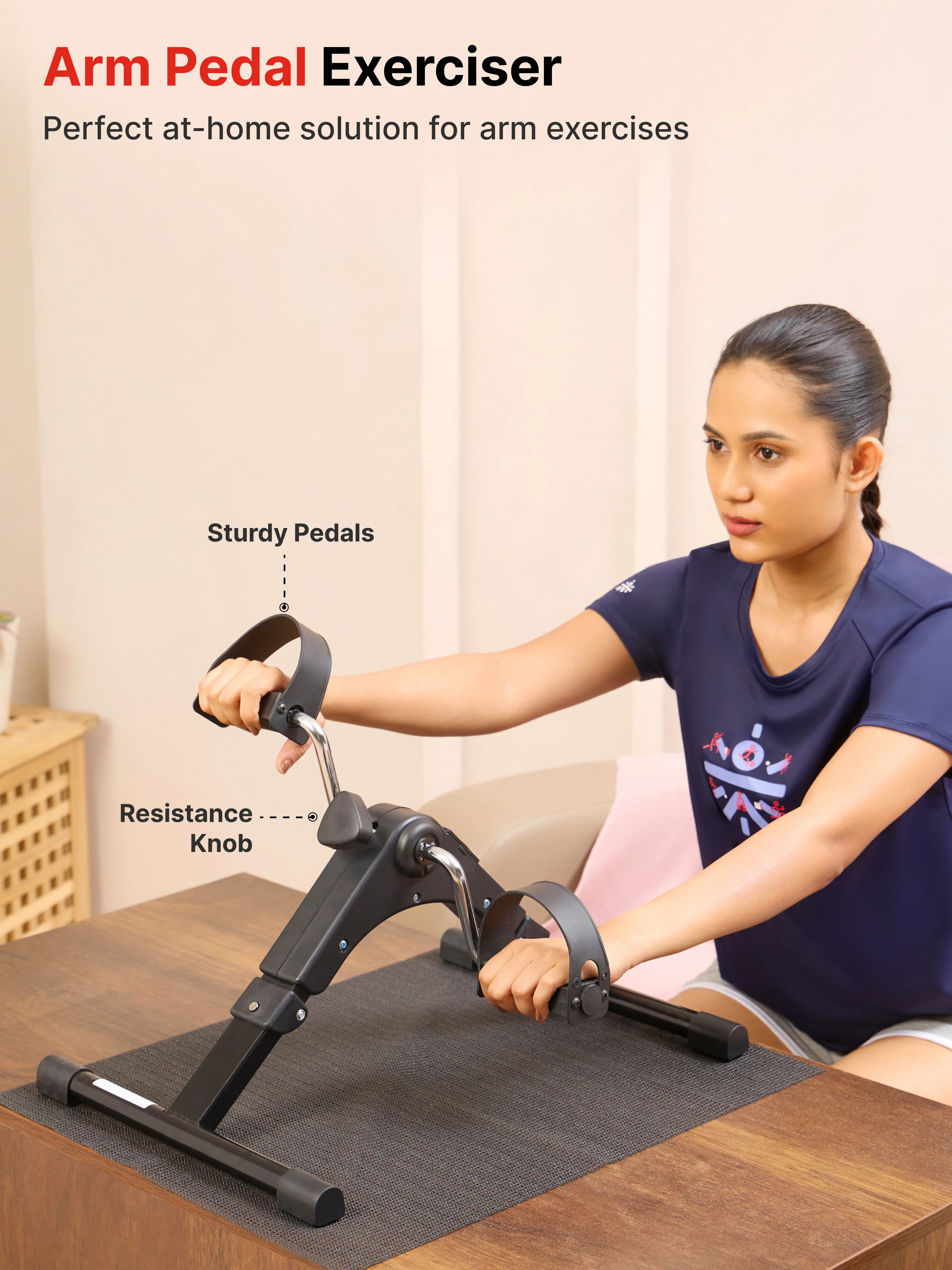 FitkitPedalgo Mini Pedal Exerciser with Adjustable Resistance - Image 3
