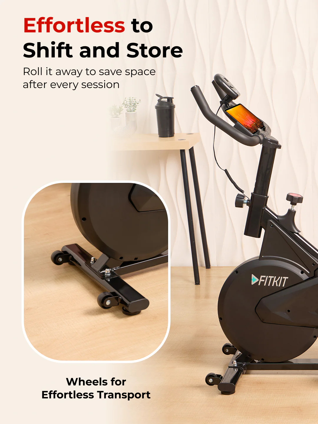 FK7001 Spinbike | 6kg Flywheel | Max Weight: 110Kg | Black (6 months warranty + 6 months extended warranty) - Image 5
