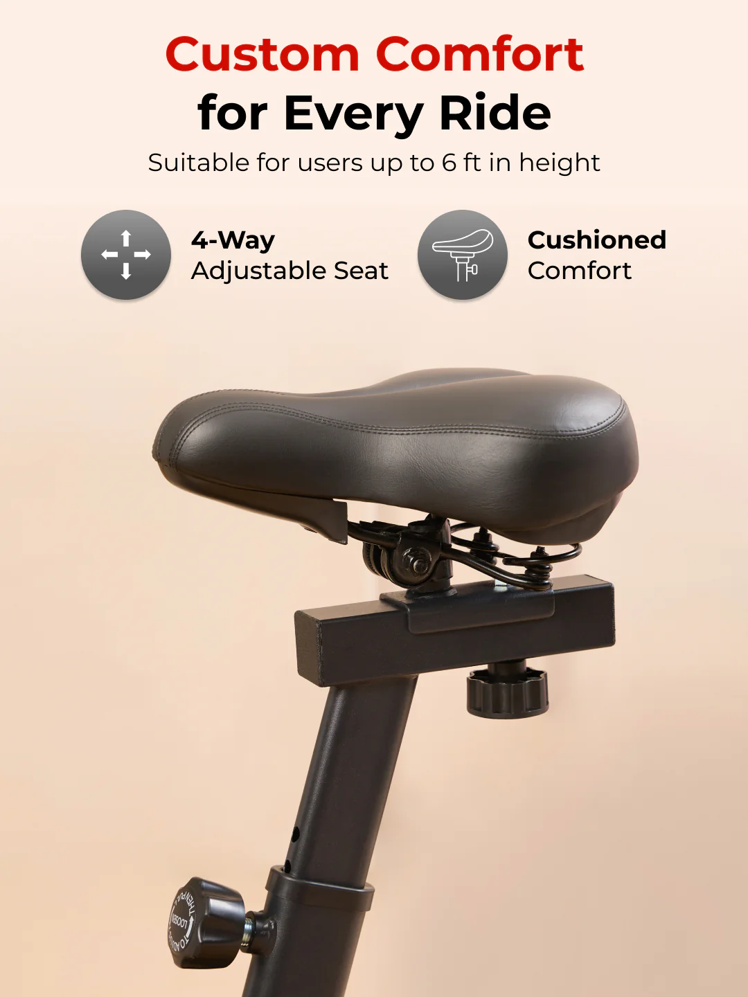FK7002 Spinbike | 6kg Flywheel | Max Weight: 120Kg | Black (6 months warranty + 6 months extended warranty) - Image 4