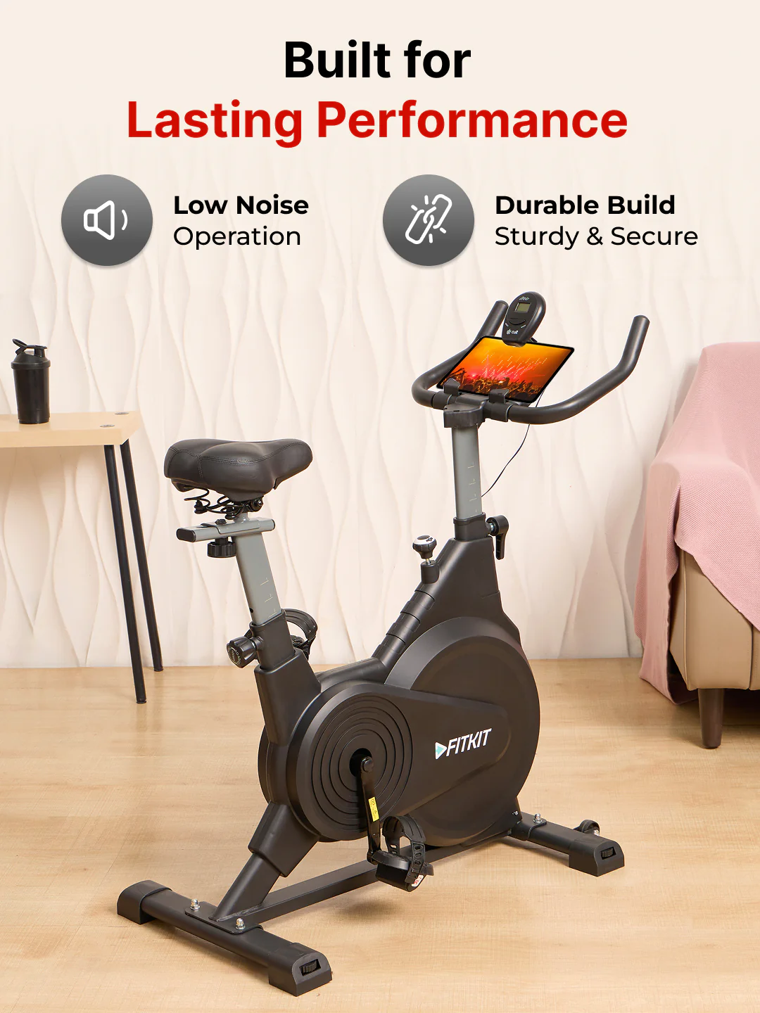 FK7003 Spinbike | 8kg Flywheel | Max Weight: 130Kg | Black (6 months warranty + 6 months extended warranty) - Image 3