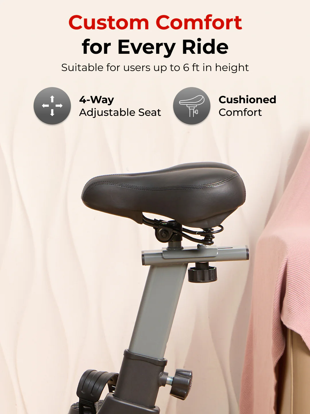 FK7003 Spinbike | 8kg Flywheel | Max Weight: 130Kg | Black (6 months warranty + 6 months extended warranty) - Image 4