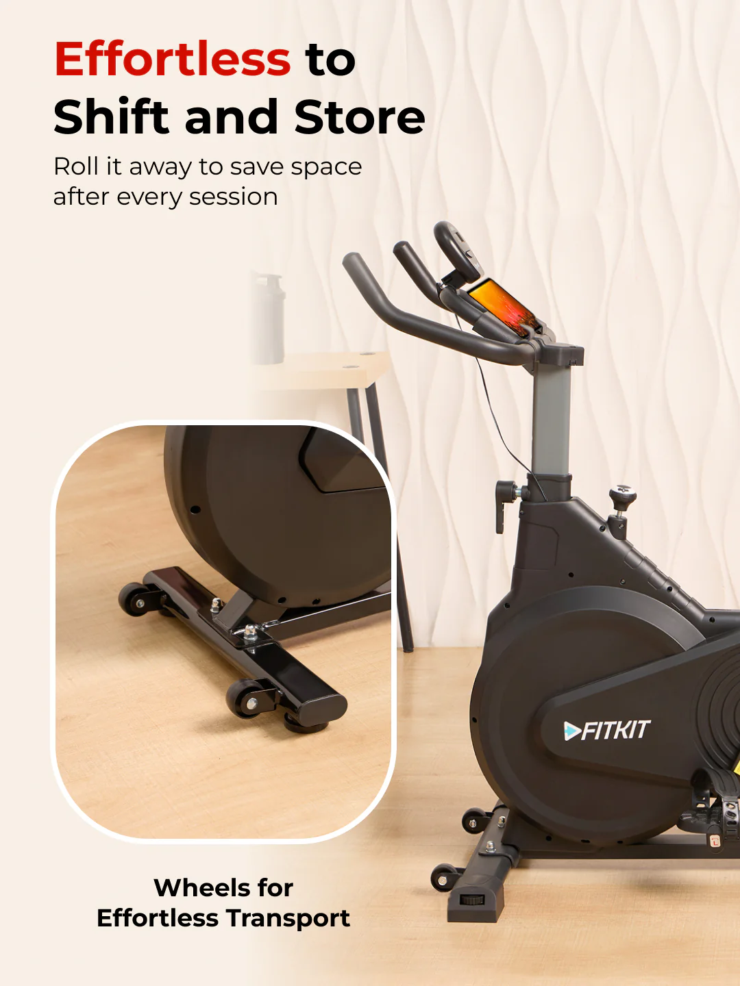 FK7003 Spinbike | 8kg Flywheel | Max Weight: 130Kg | Black (6 months warranty + 6 months extended warranty) - Image 8