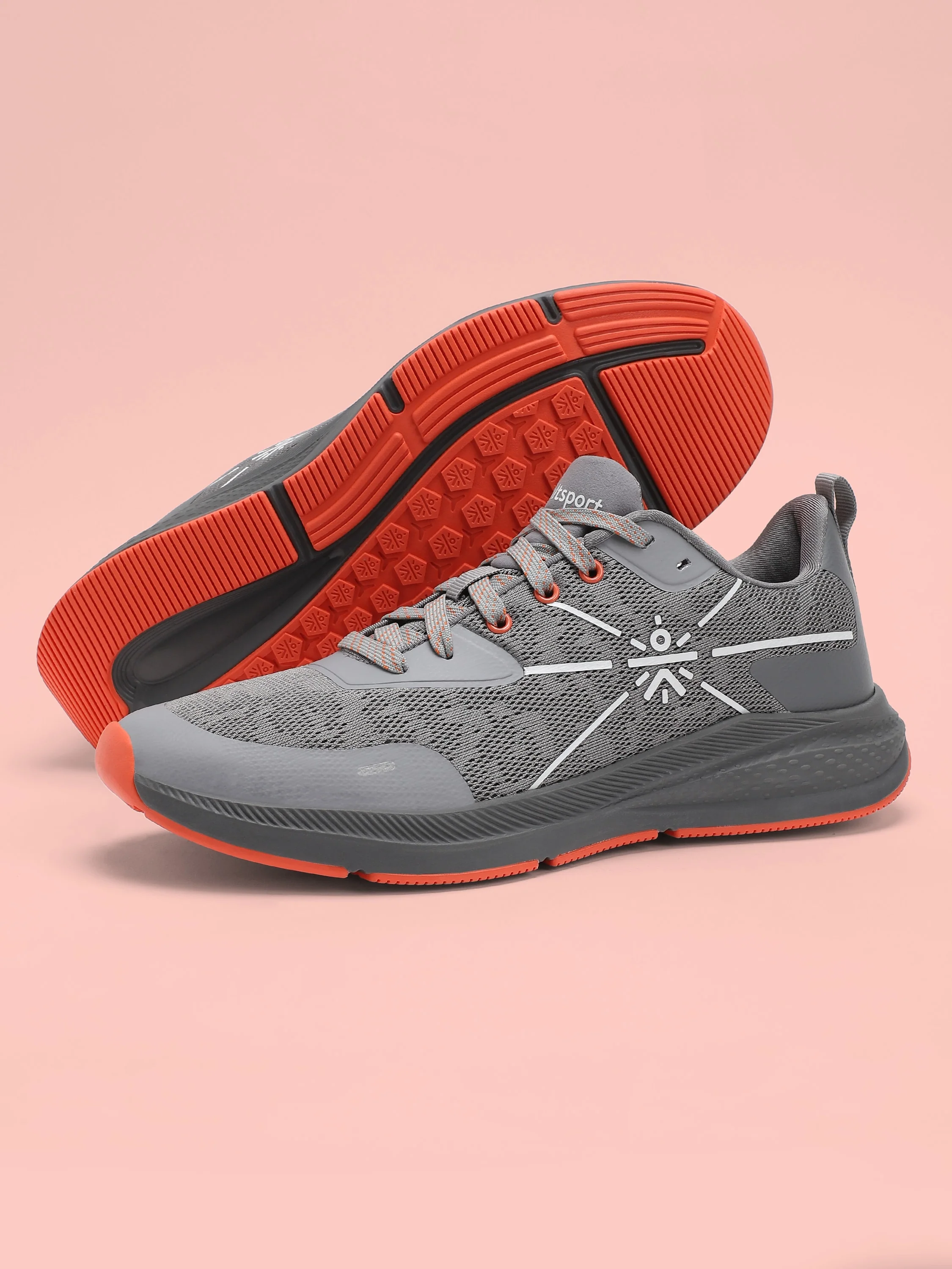 cult Flomo Men Running Shoes - Grey/Orange - Image 10